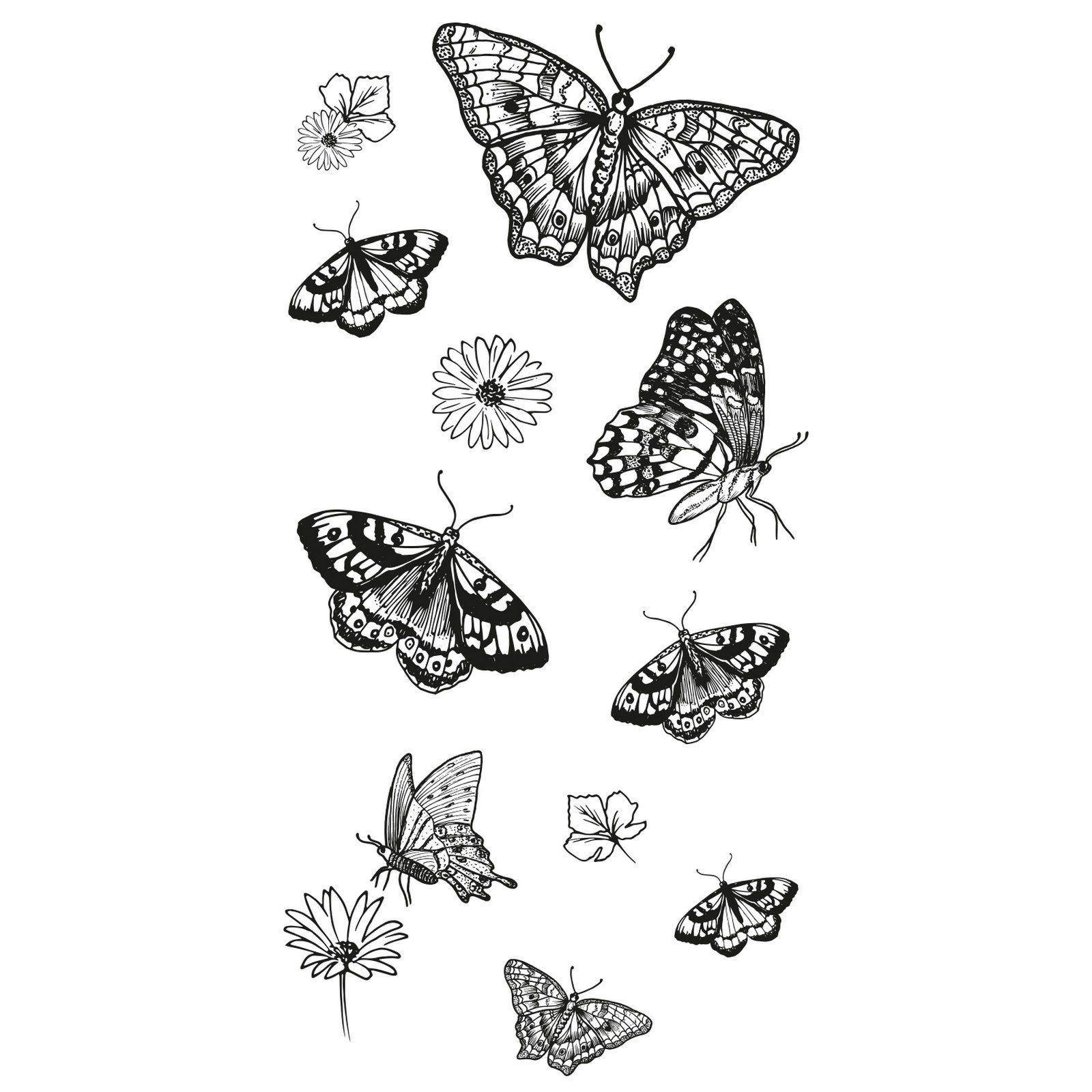 Sizzix • Clear Stamp Set Nature Butterflies 13pcs