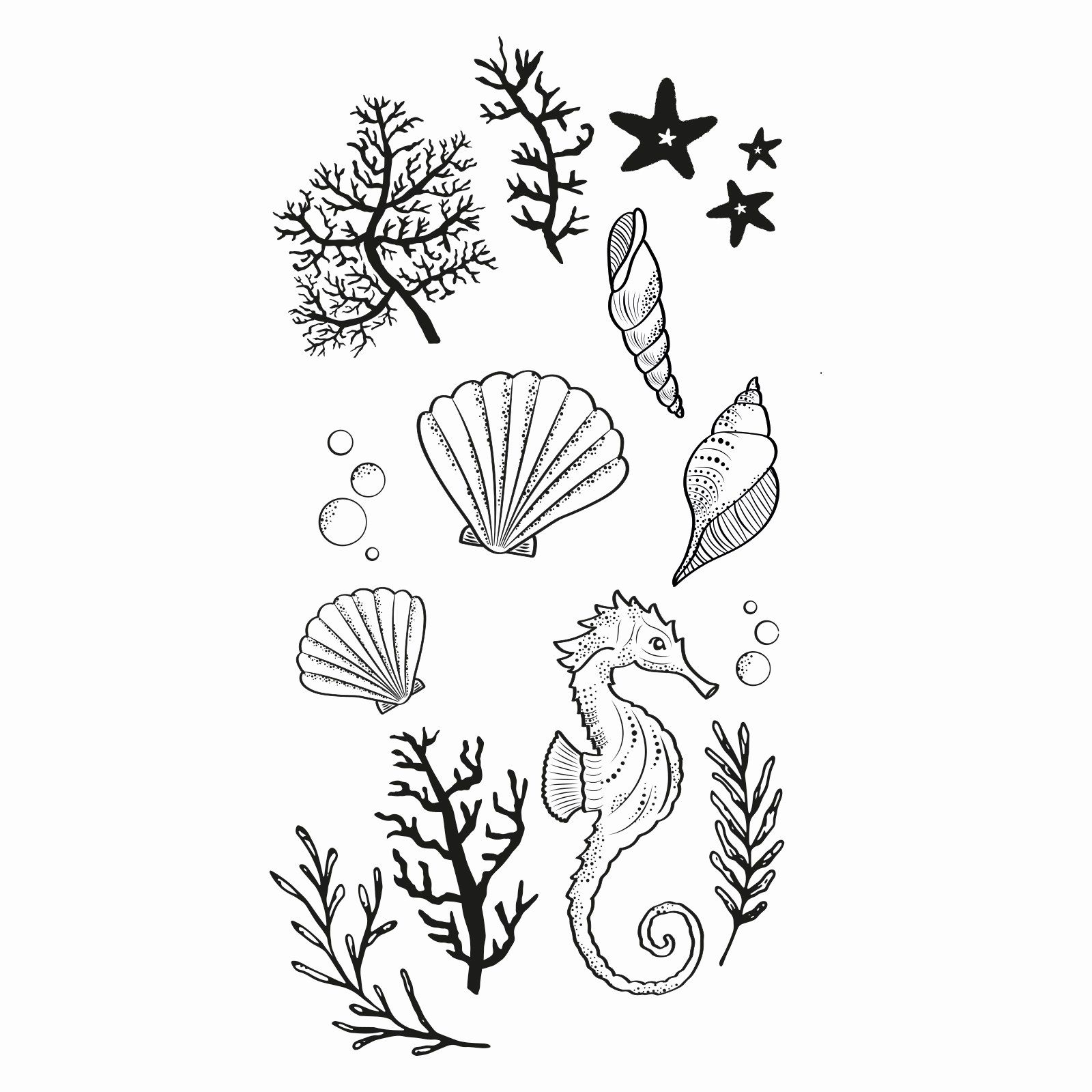 Sizzix • Clear Stamp Set Ocean Elements 15pcs