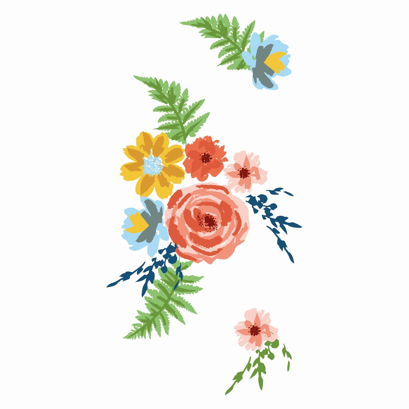 Sizzix • Layered Clear Stamp Set Painted Florals 20pcs