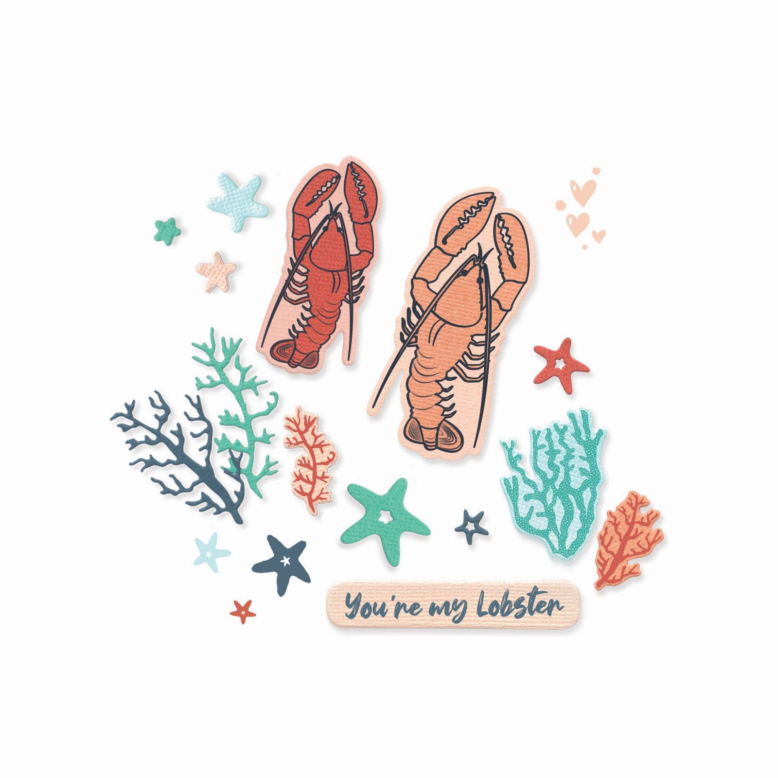 Sizzix • Framelits Die Set with Stamps You're my Lobster 24pcs