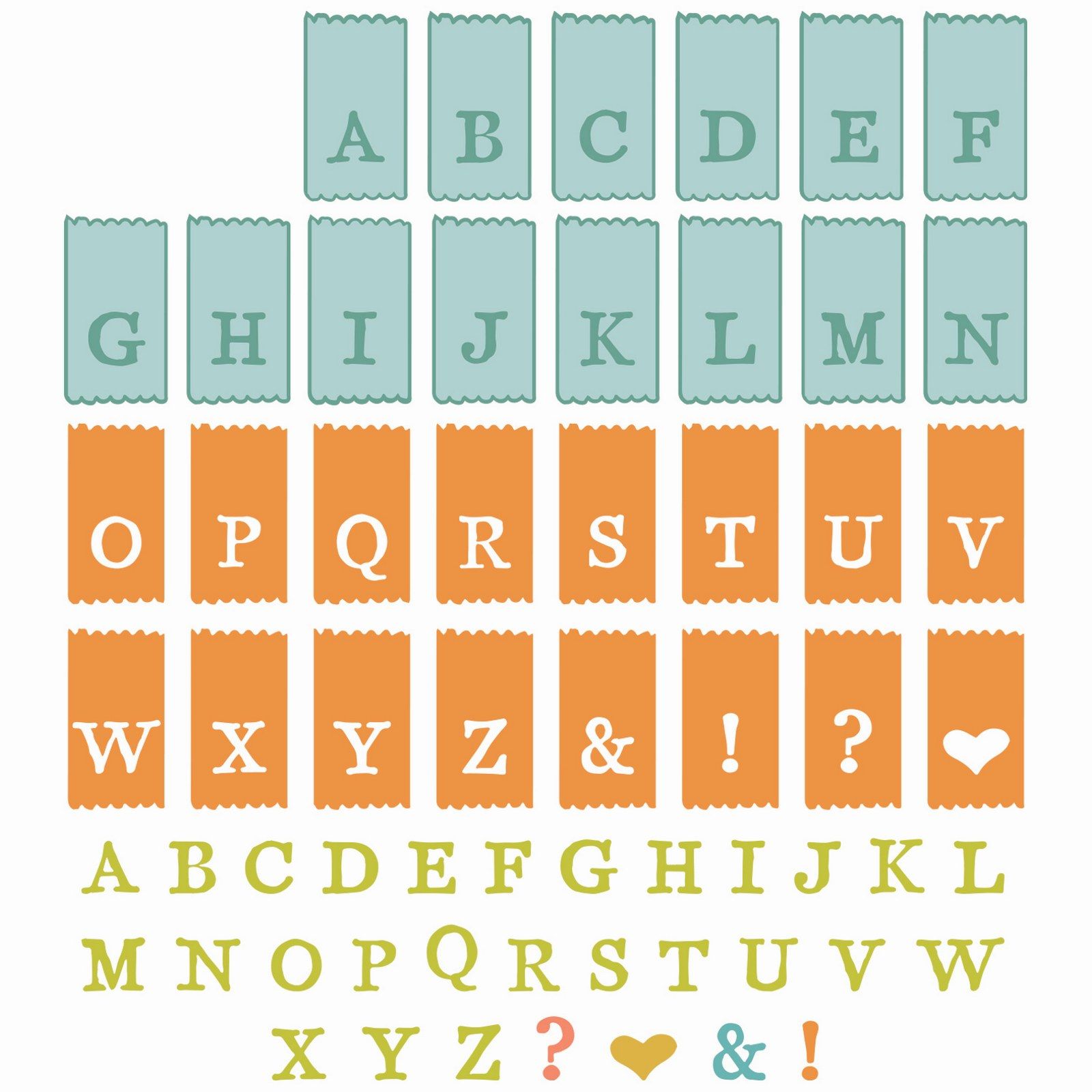 Sizzix • Clear Stamp Set A5 with Framelits Die Tab Stamp Alpha 70pcs