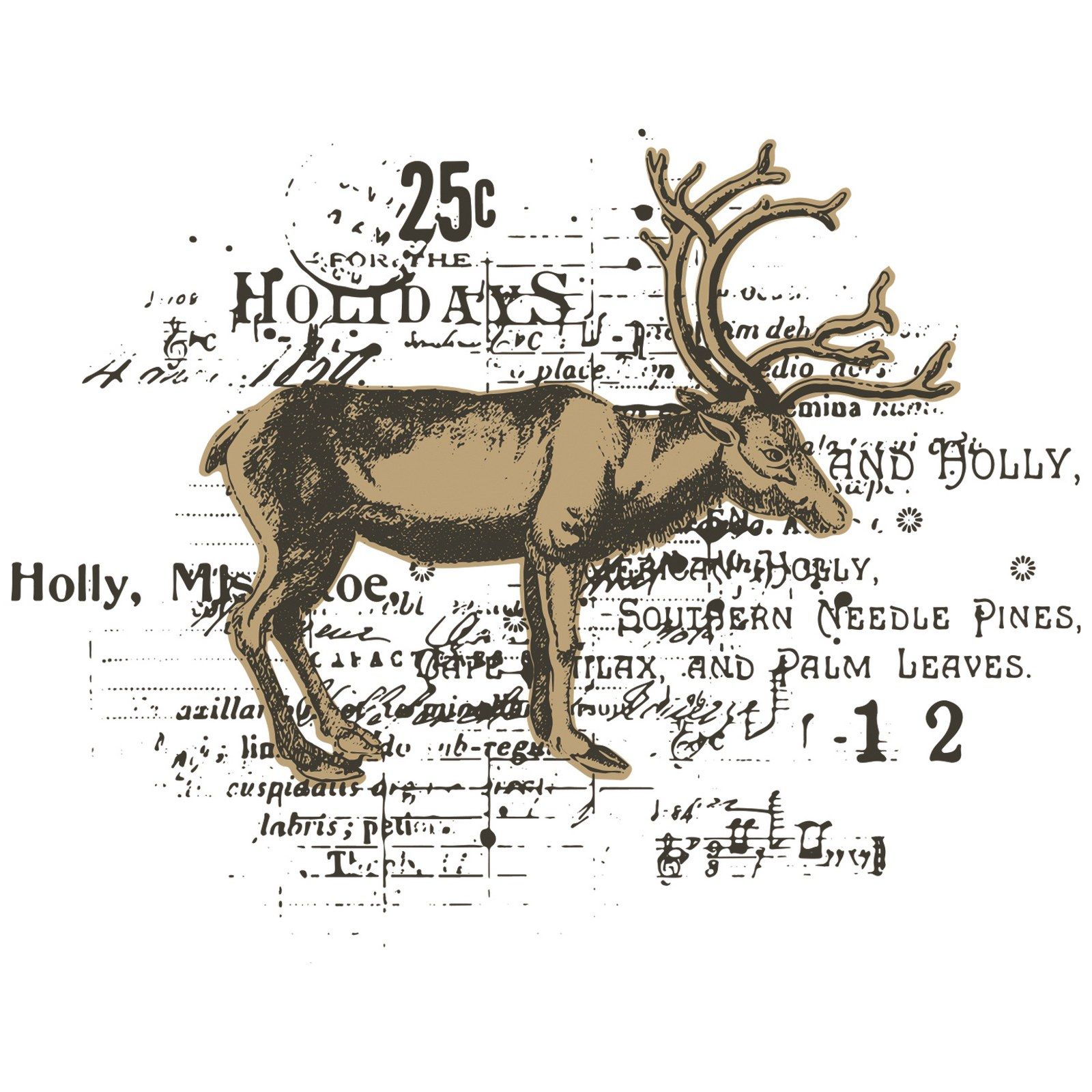 Sizzix • Clear Stamp Set with Framelits Die Reindeer Mix Cluster