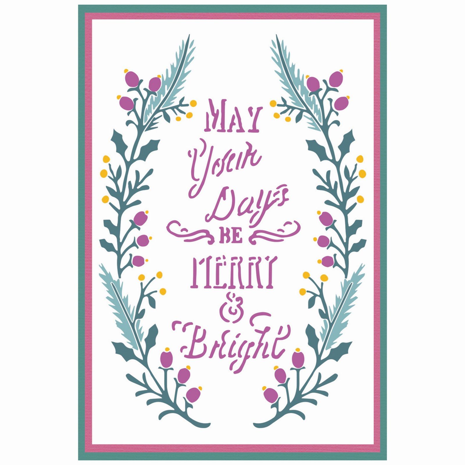 Sizzix • Layered Stencils A6 Merry & Bright 4pcs