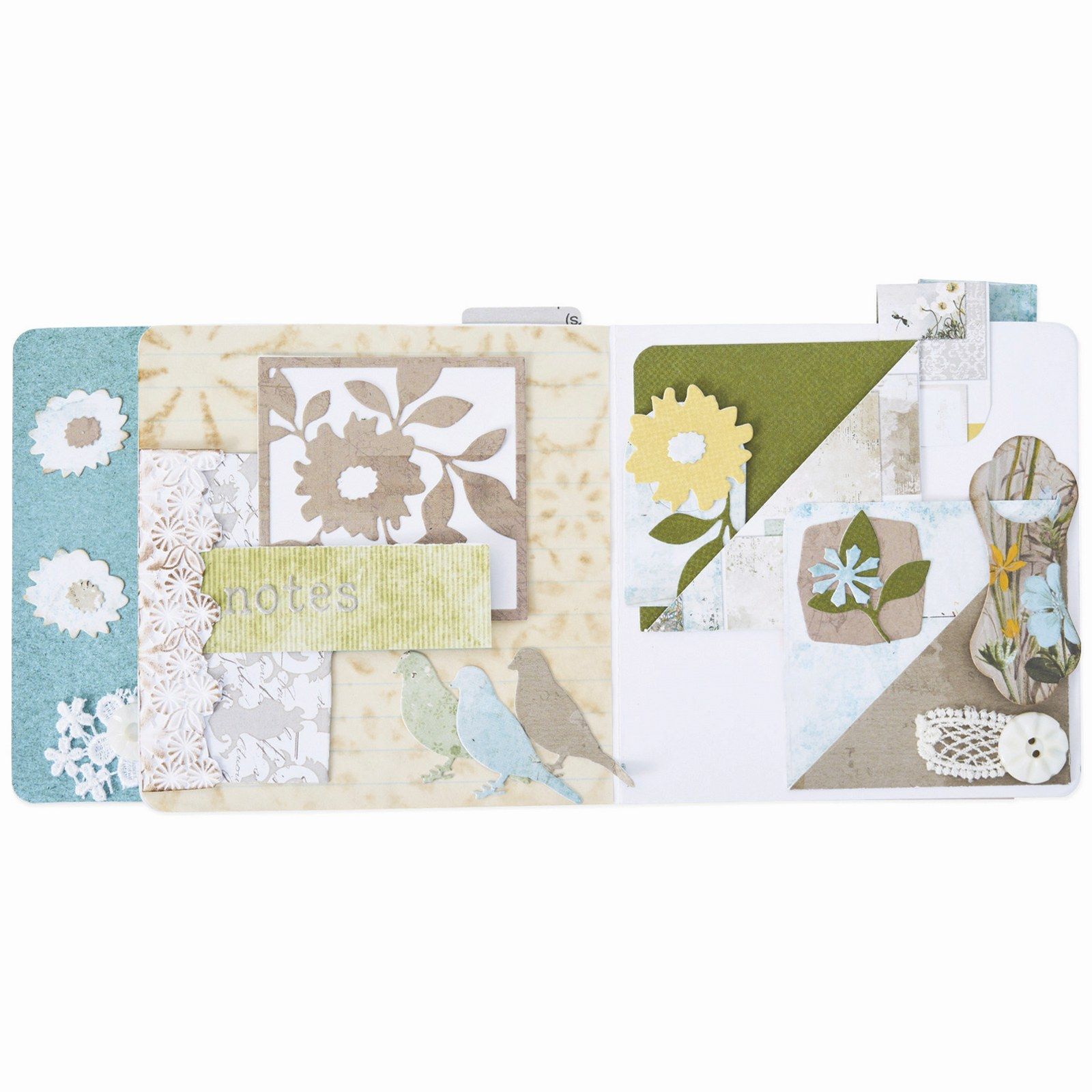 Sizzix • Thinlits Die Set Floral Pocket & Paperclips 10pcs