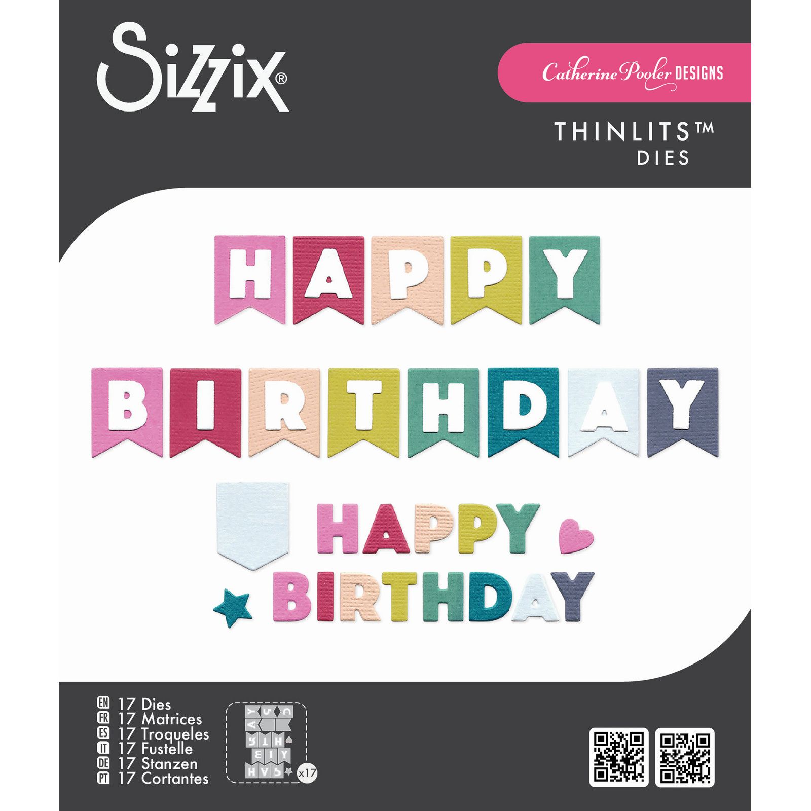 Sizzix • Thinlits Die Set 17pcs Birthday Bunting by Catherine Pooler