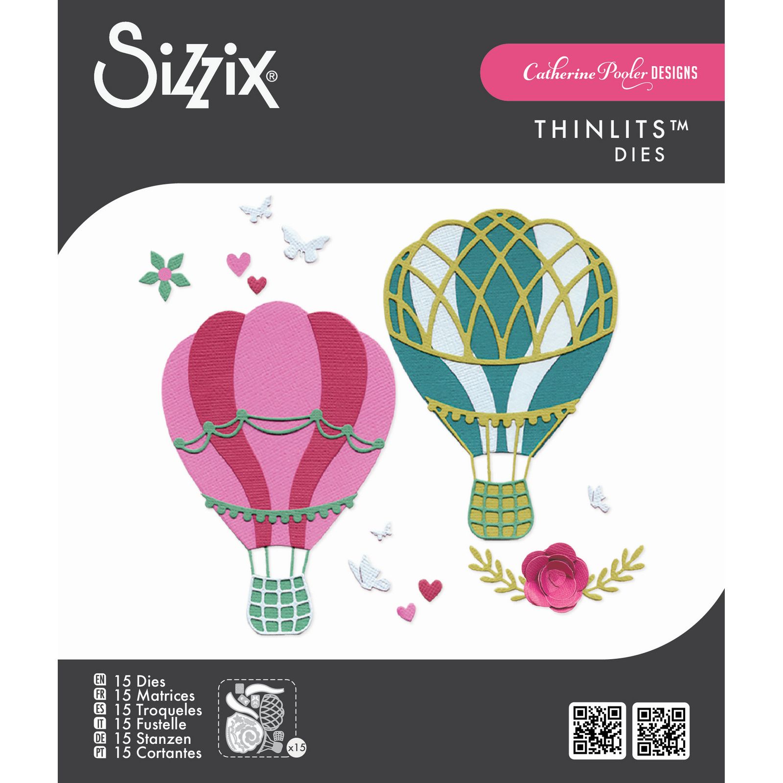 Sizzix • Thinlits Die Set 15pcs Floating Fancy by Catherine Pooler