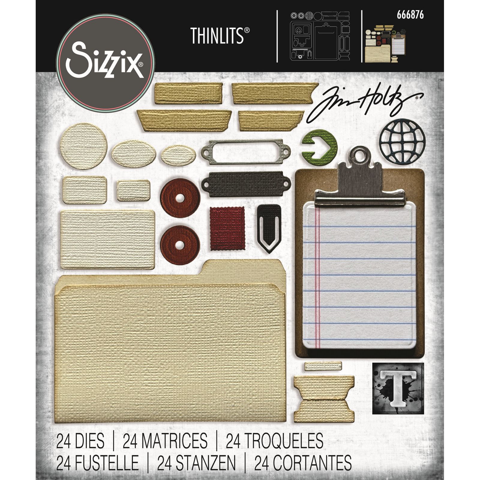 Sizzix • Thinlits 24pcs Die Set Vault Noteworthy by Tim Holtz