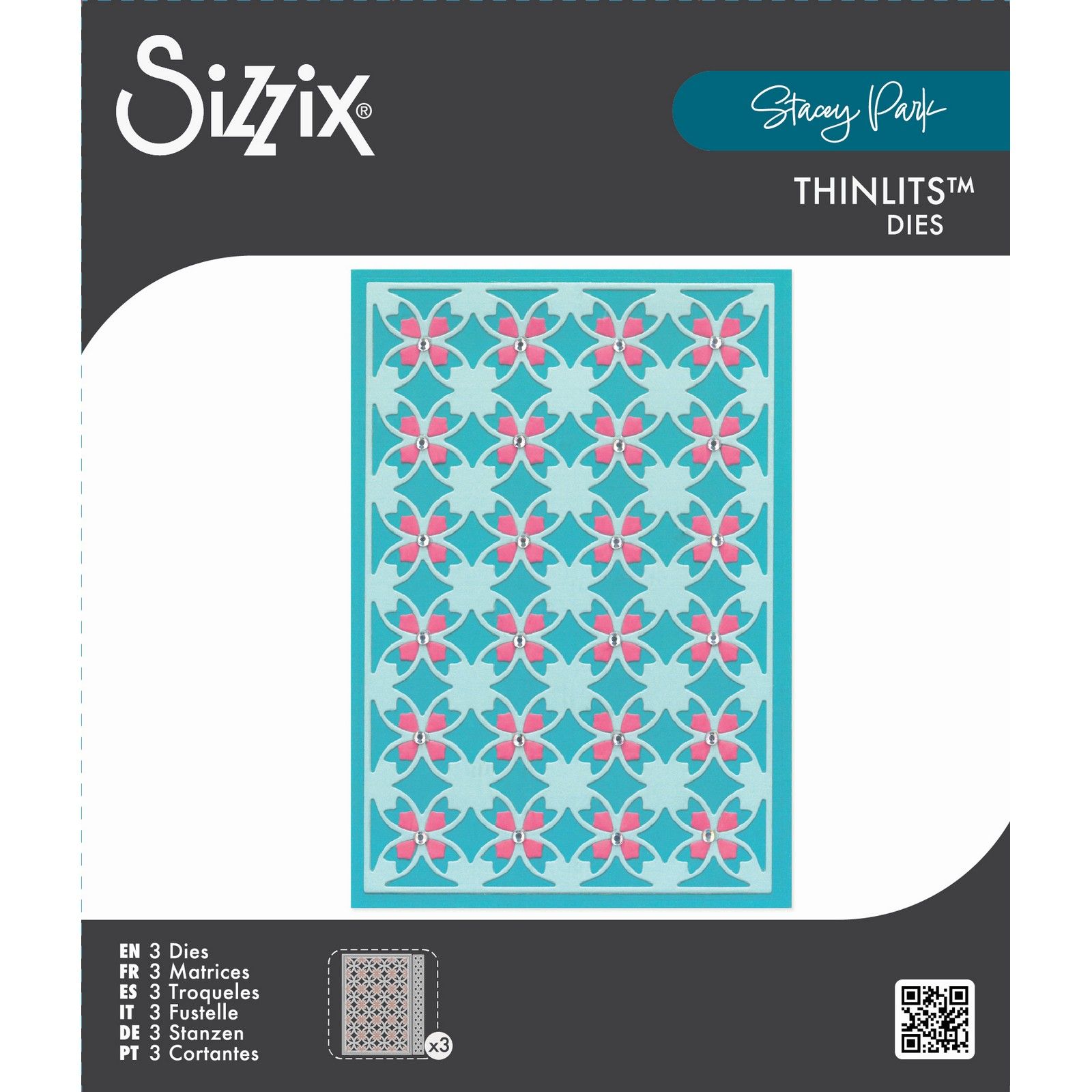 Sizzix • Thinlits Die Set 3pcs Wrappings & Trim Front by Stacey Park