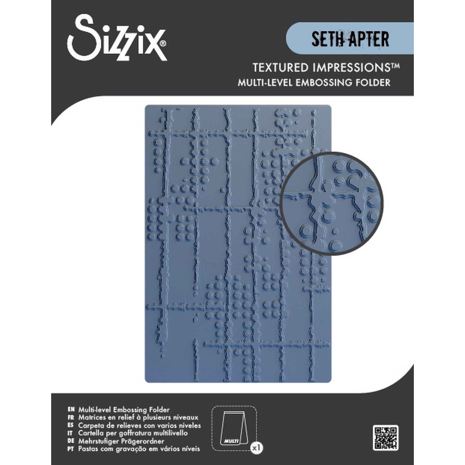 Sizzix • Multi-Level Embossing Folder Dot Matrix by Seth Apter