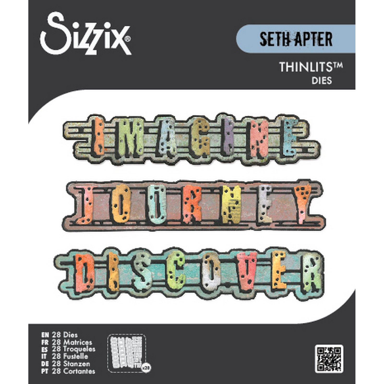 Sizzix • Thinlits Die Set 28pcs Word Wafers #1 by Seth Apter