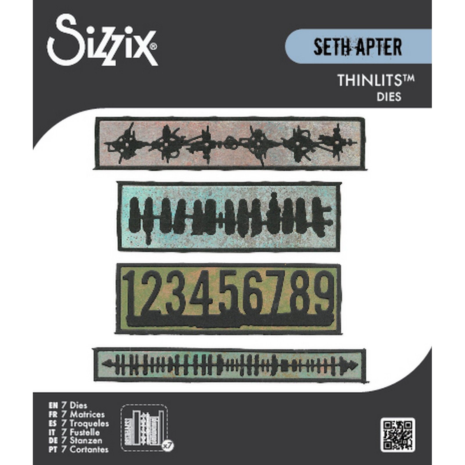 Sizzix • Thinlits Die Set 7pcs Borderlines by Seth Apter