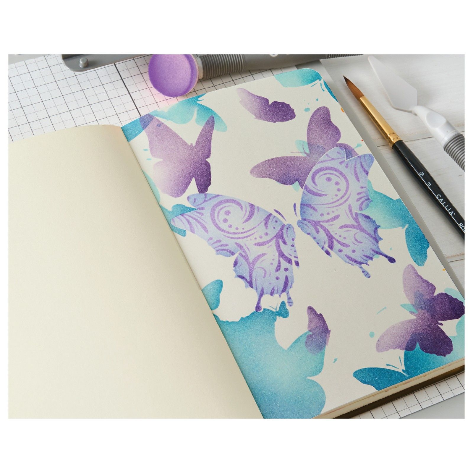 Sizzix • Studio Layered Stencils Butterflies by Willow Wolfe 4pcs