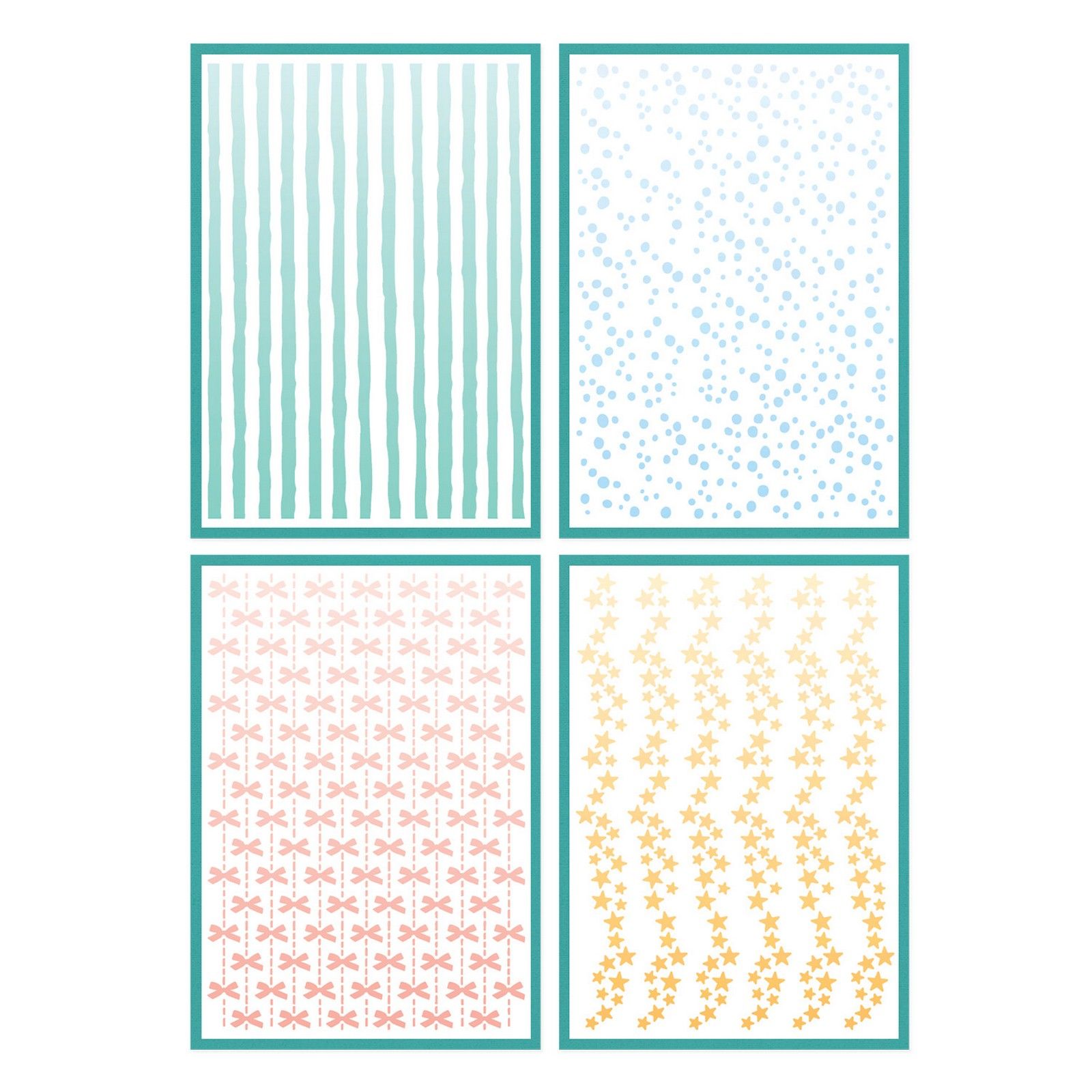 Sizzix • Stencil A6 Holiday Layering Stripes by Vicki Boutin 4pcs