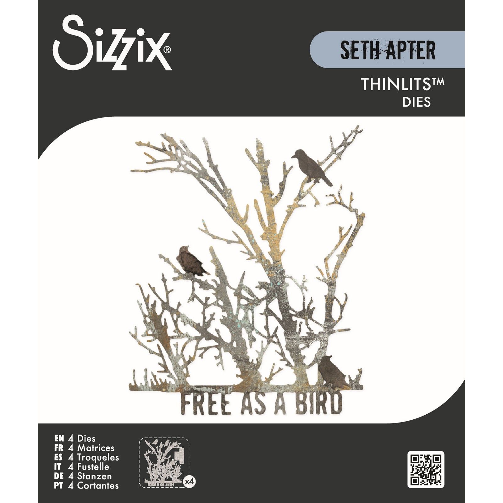 Sizzix • Thinlits Die Set Free Bird by Seth Apter 4pcs