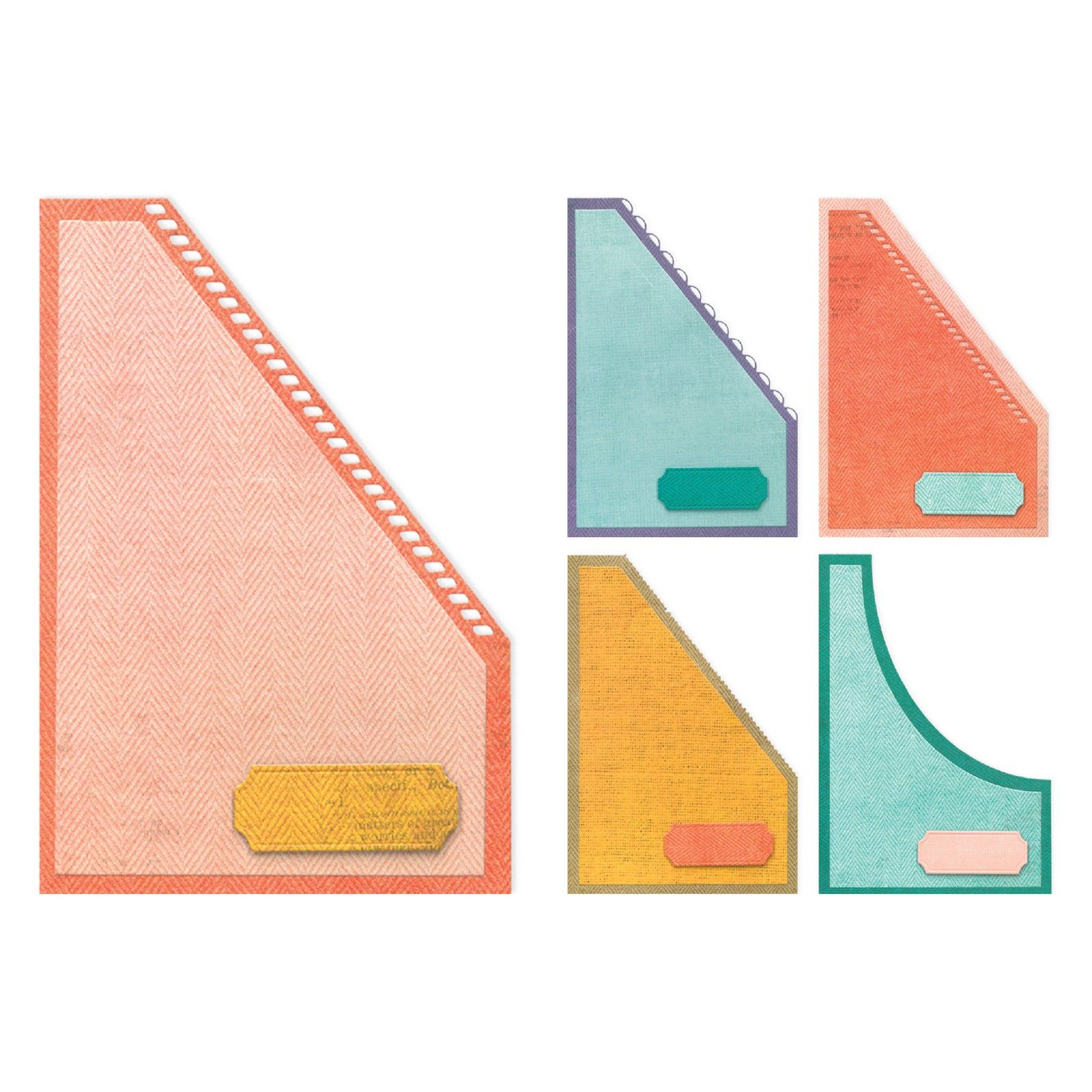 Sizzix • Thinlits Die Set Snap and Swap Slanted Pocket by 49 and Market 9pcs