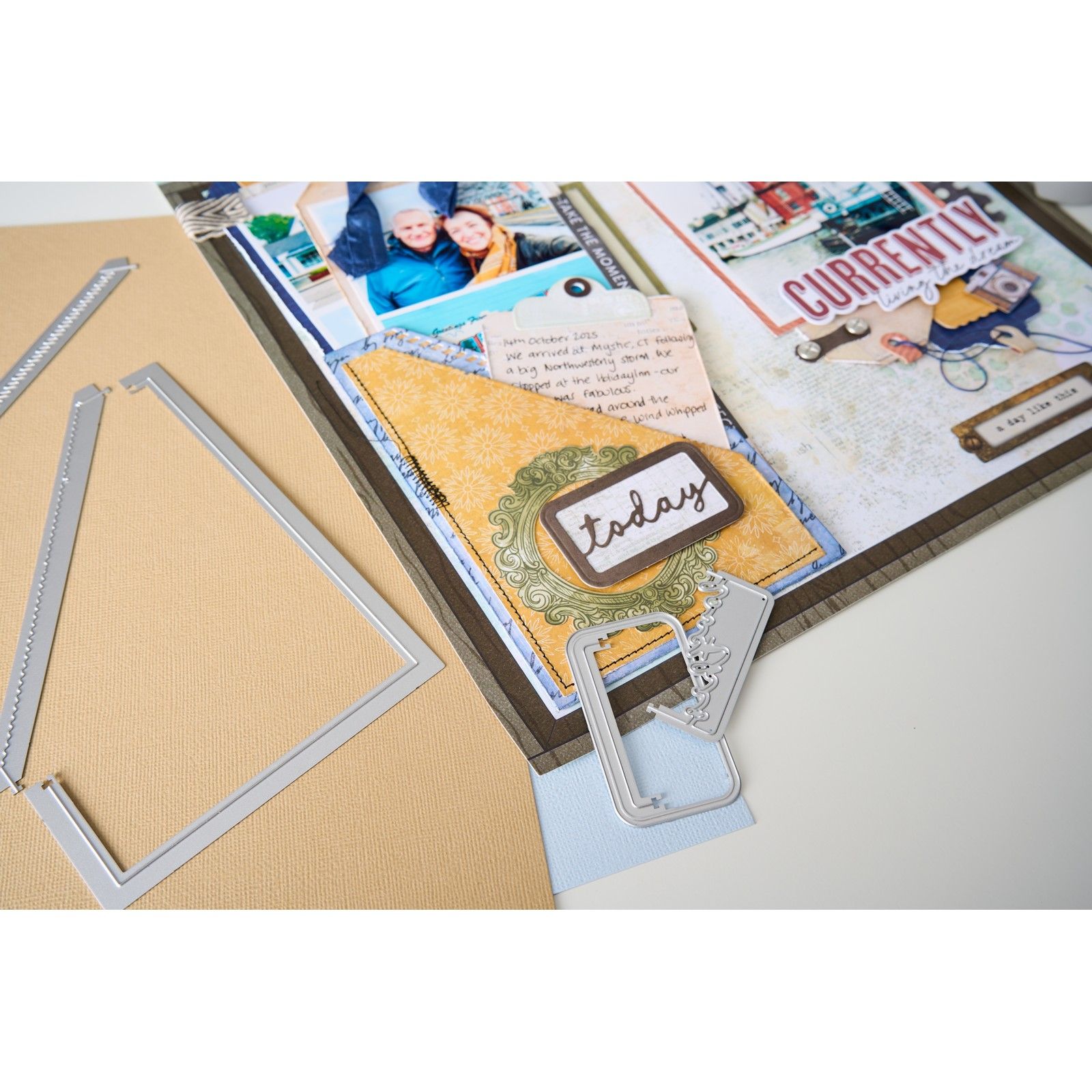 Sizzix • Thinlits Die Set Snap and Swap Slanted Pocket by 49 and Market 9pcs