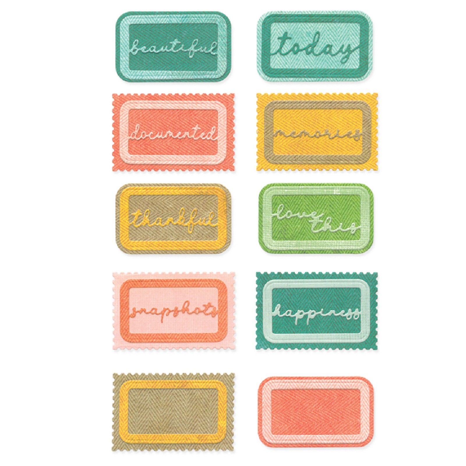 Sizzix • Thinlits Die Set Snap and Swap Postage Label by 49 and Market 13pcs
