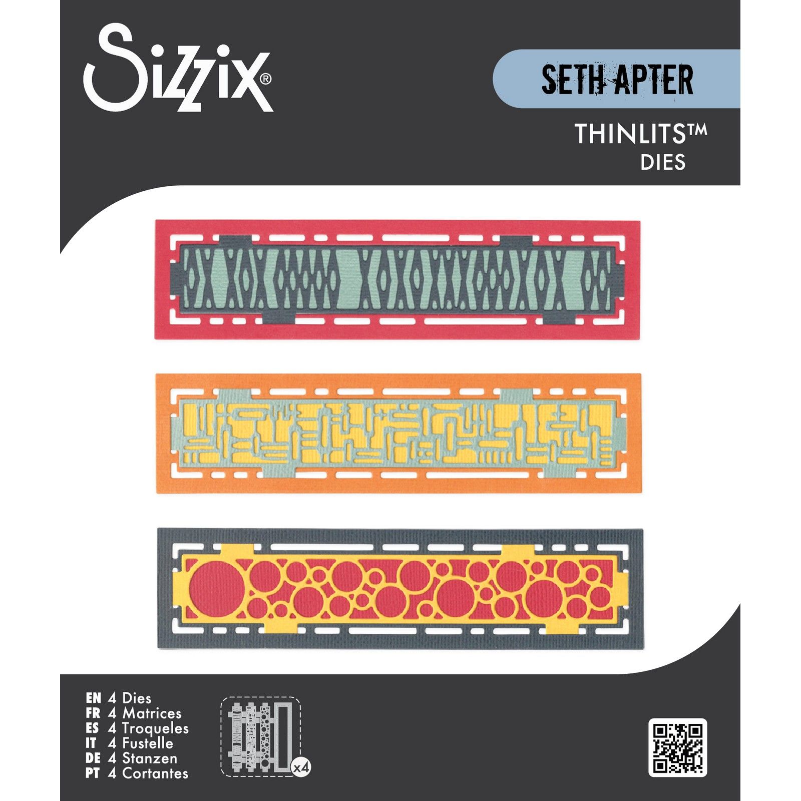 Sizzix • Thinlits Die Set Sockets #1 by Seth Apter 4pcs