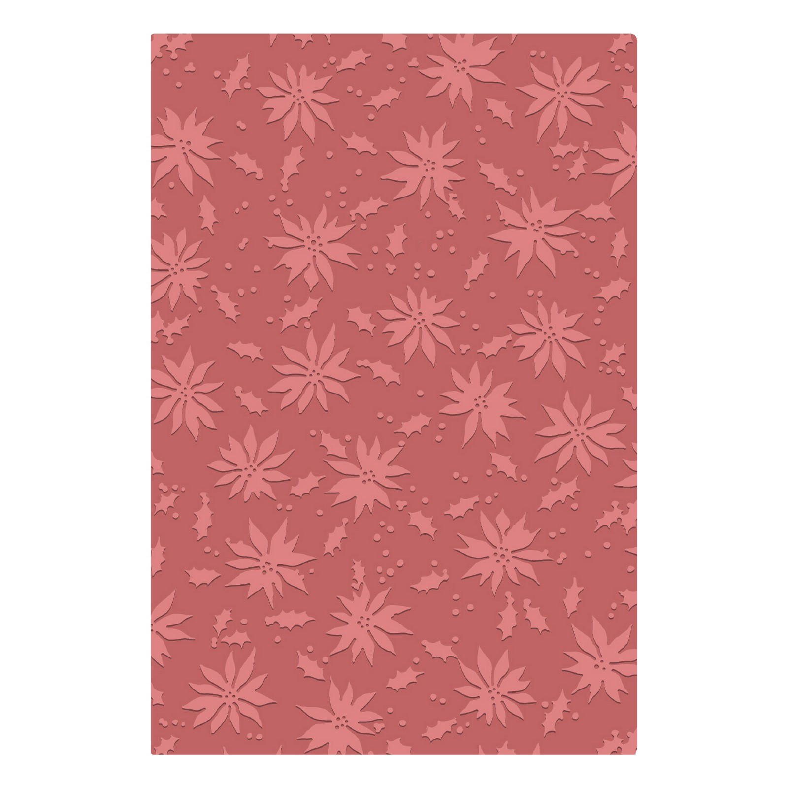 Sizzix • Vault 2D Texture Fades Embossing Folder A5 Holly Poinsettia by Tim Holtz