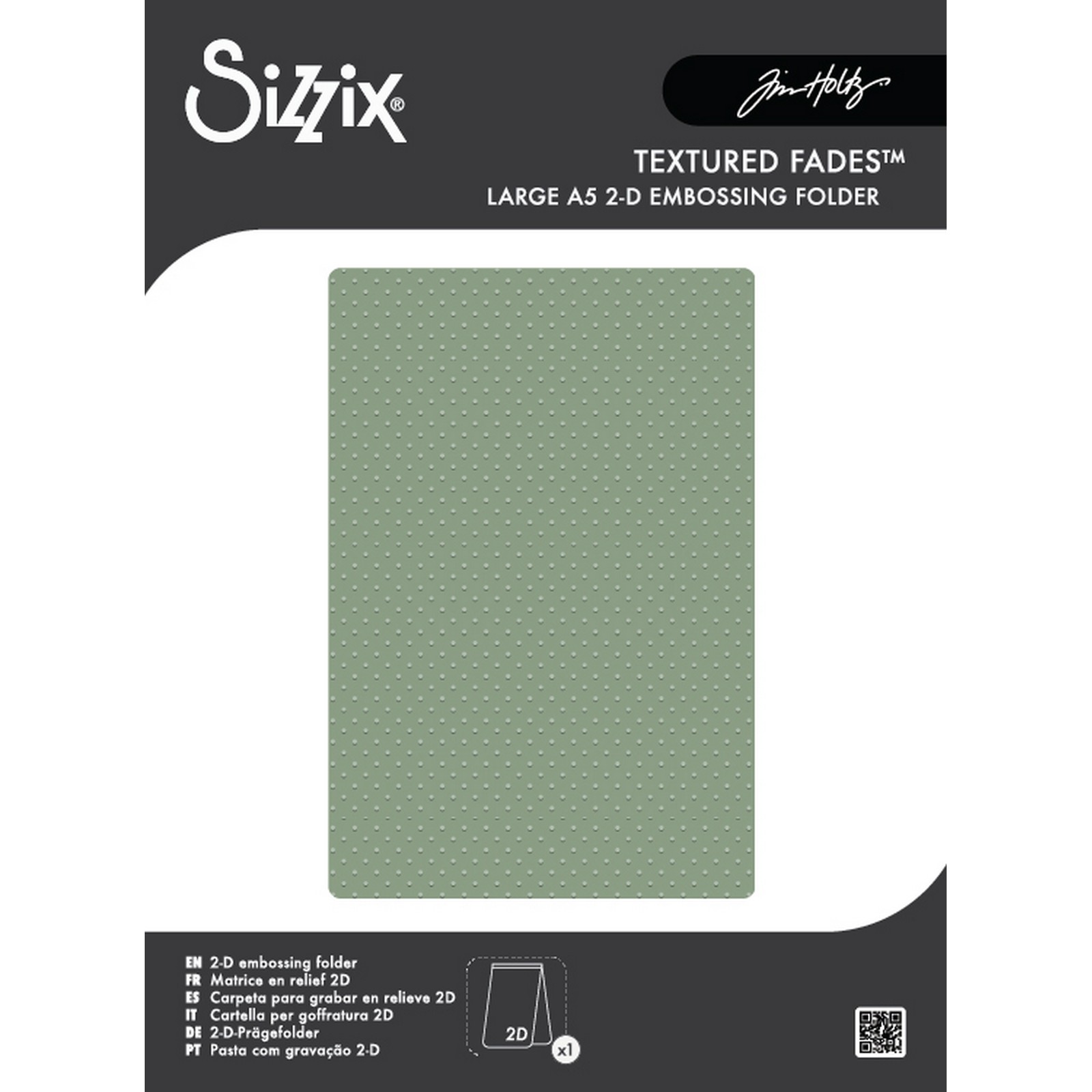 Sizzix • Vault 2D Texture Fades Embossing Folder A5 Dots by Tim Holtz