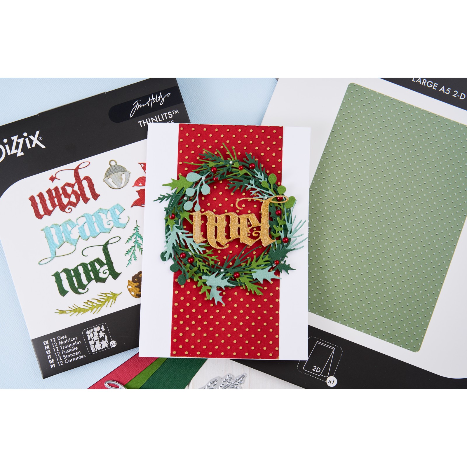 Sizzix • Vault 2D Texture Fades Embossing Folder A5 Dots by Tim Holtz