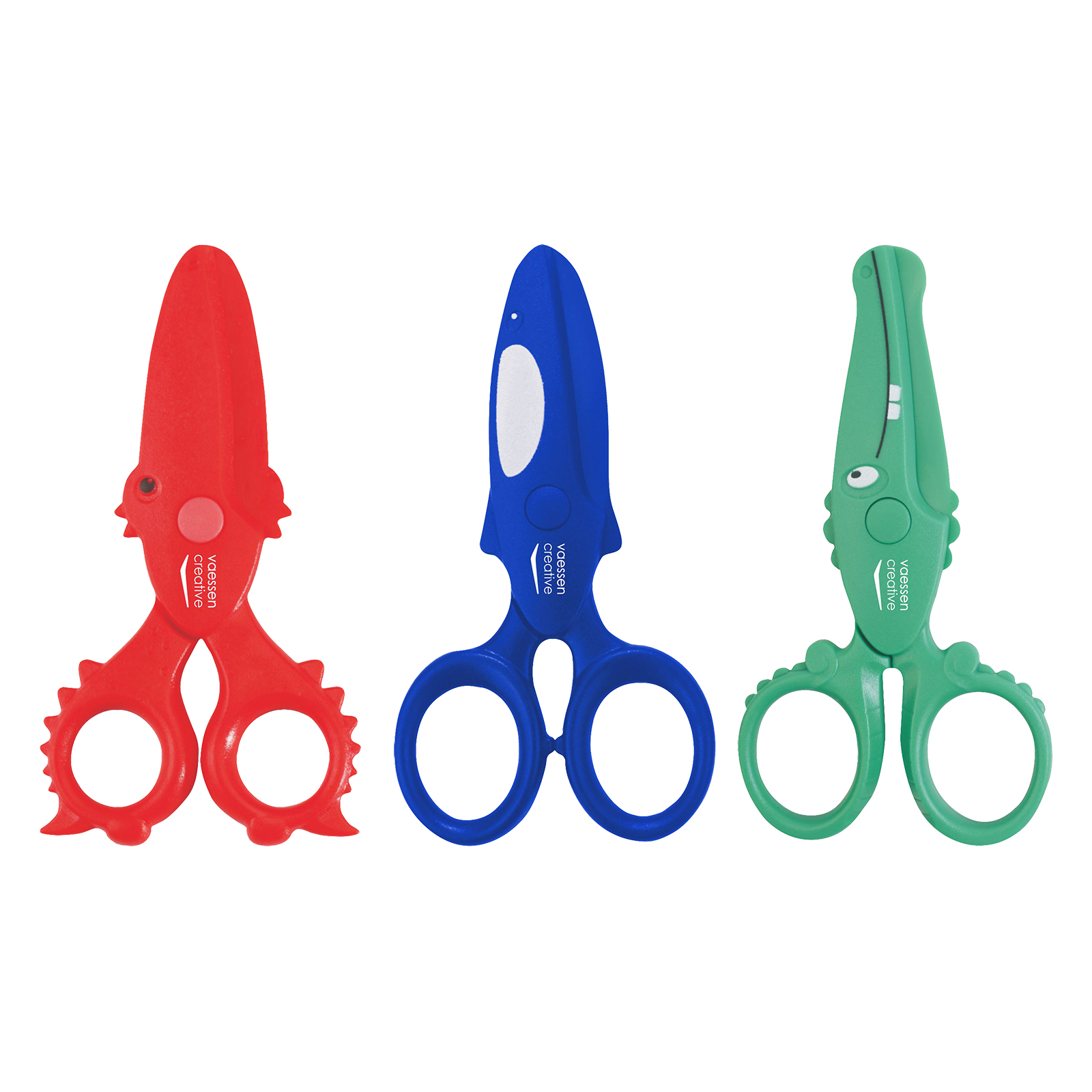 Vaessen Creative • Kinderscheren Set Krabbe Wal Krokodil 3St.