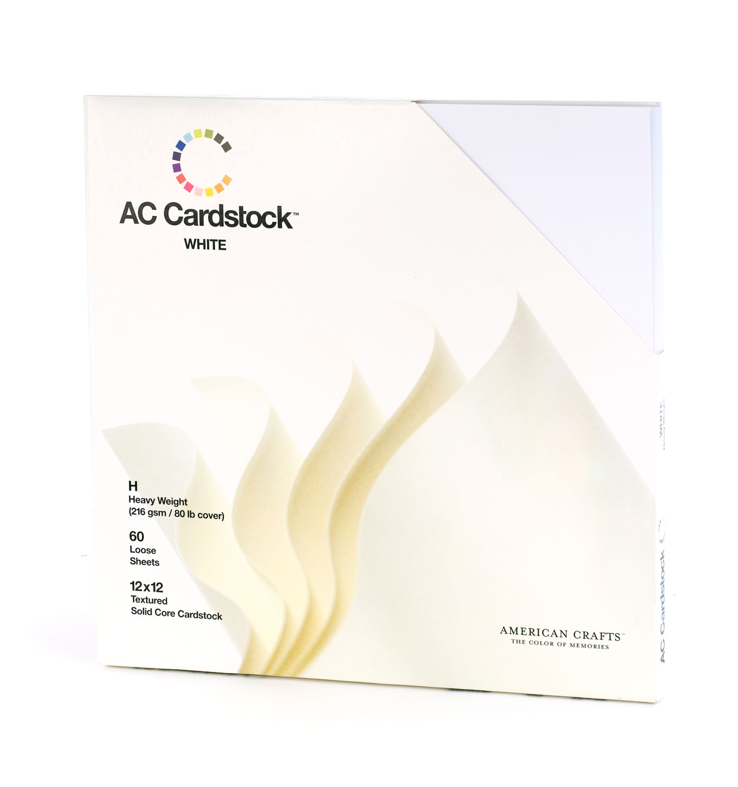American Crafts • Cardstock pack 30,5x30,5cm 60pcs White