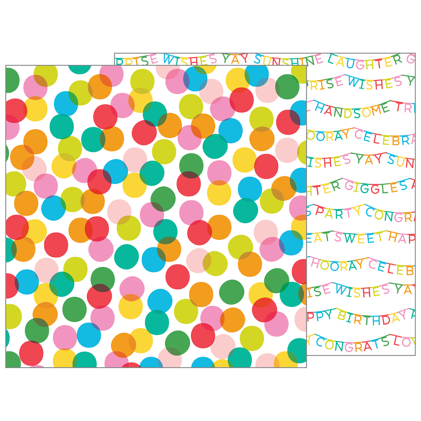 Pebbles • Patterned paper Happy Hooray 12x12" Celebrate