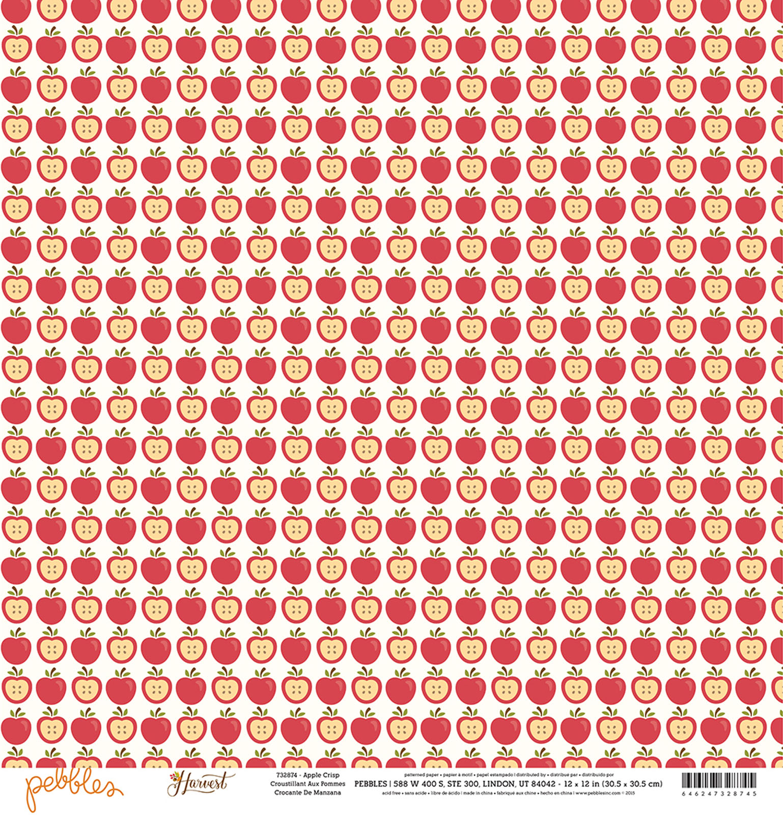 Pebbles • Paper 12x12" Apple crisp