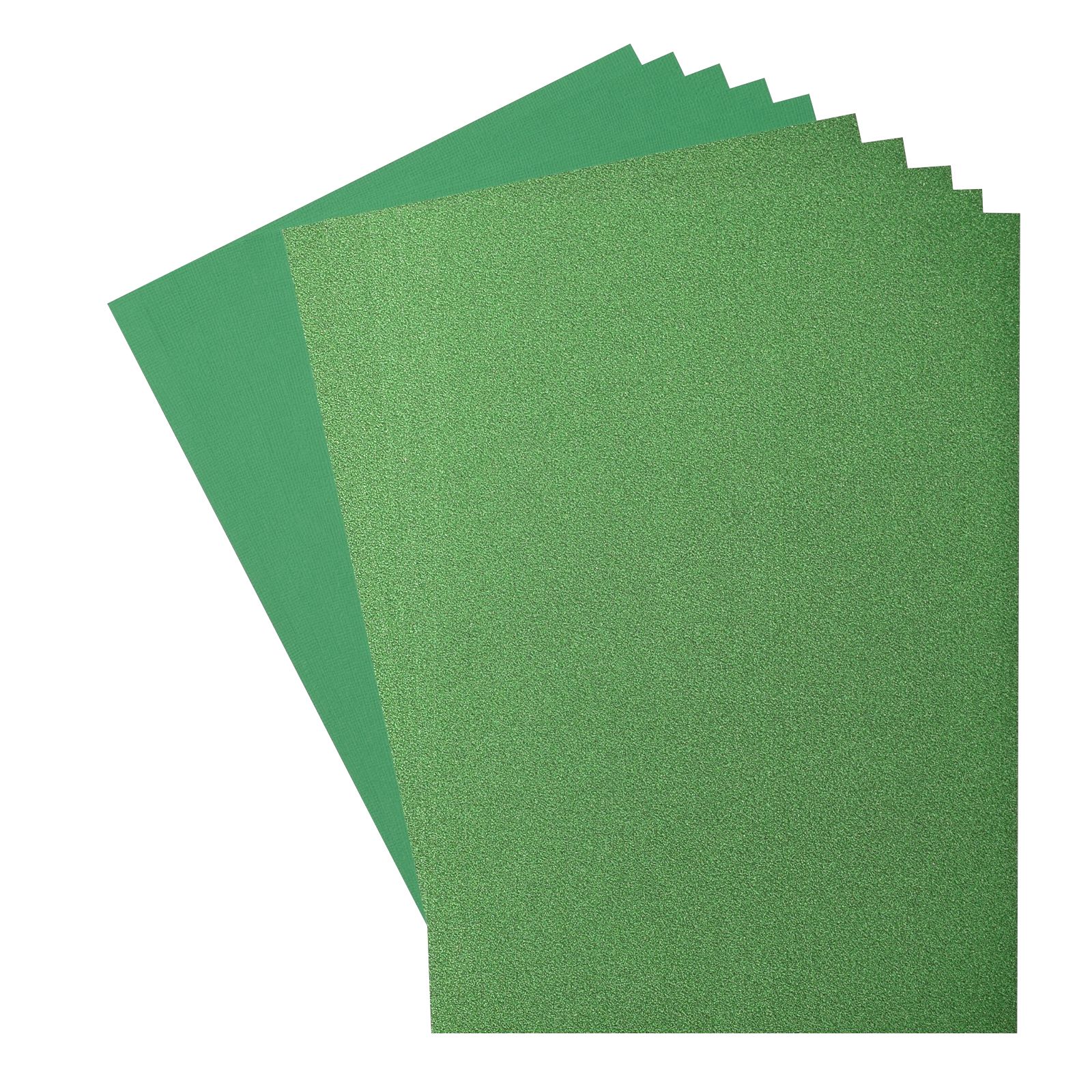 Florence • Glitter paper and cardstock set A4 2x5sheets Greand/Holly