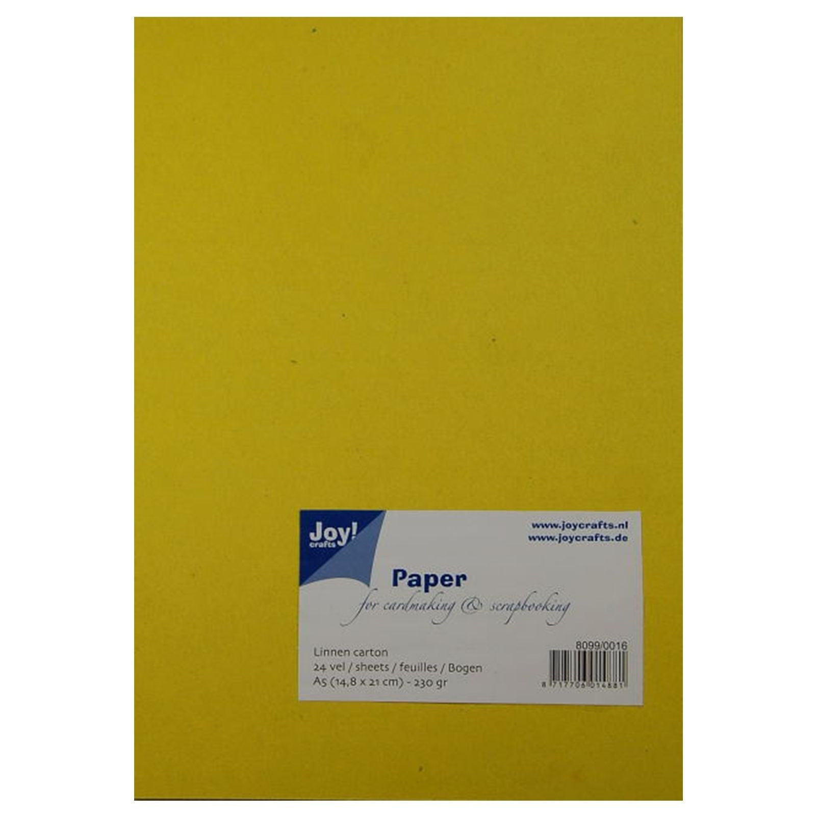 Joy!Crafts • Linnen carton A5 24pcs Yellow