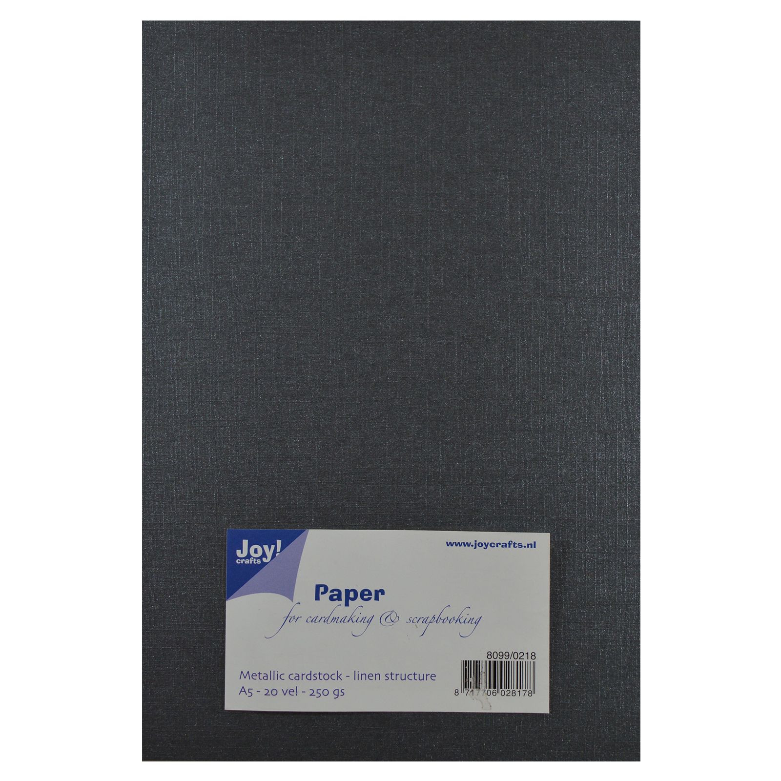 Joy!Crafts • Paper set metallic A5 Dark grey