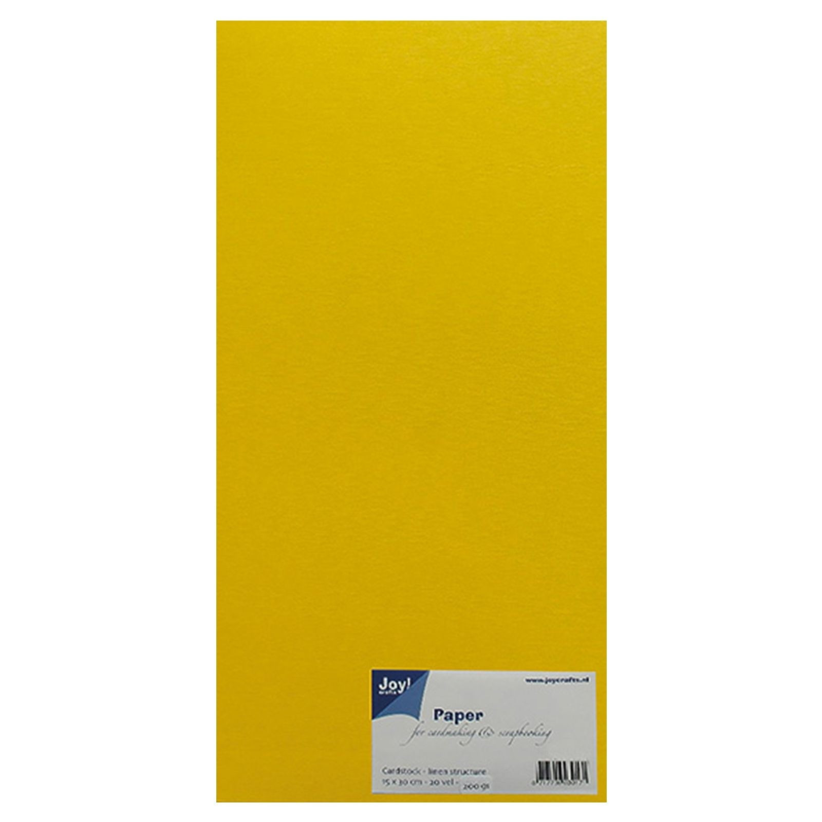 Joy!Crafts • Cardstock linen 15x30cm 20pcs Yellow