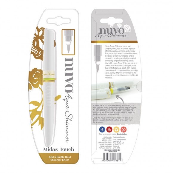 Nuvo • Bolígrafo Aqua shimmer Midas touch