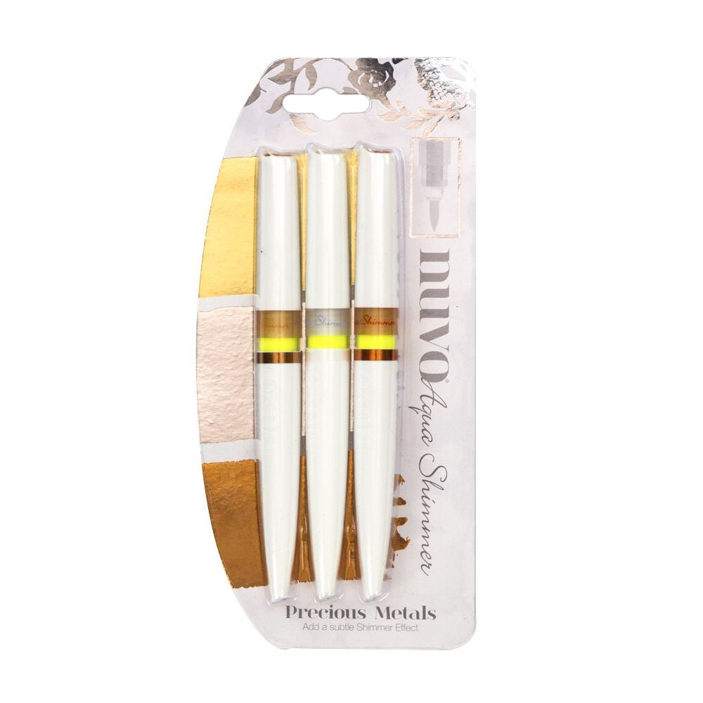 Nuvo • Aqua shimmer pens Precious metals 3pcs