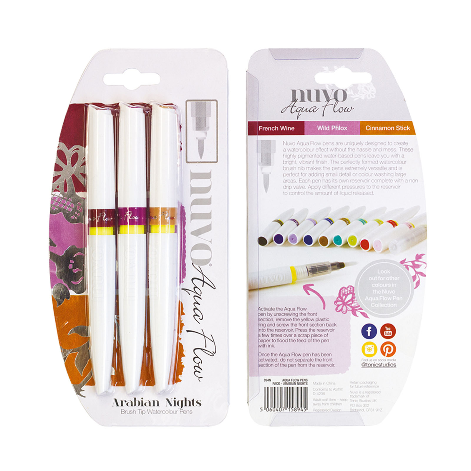 Nuvo • Aqua flow pen 3pcs Arabian nights