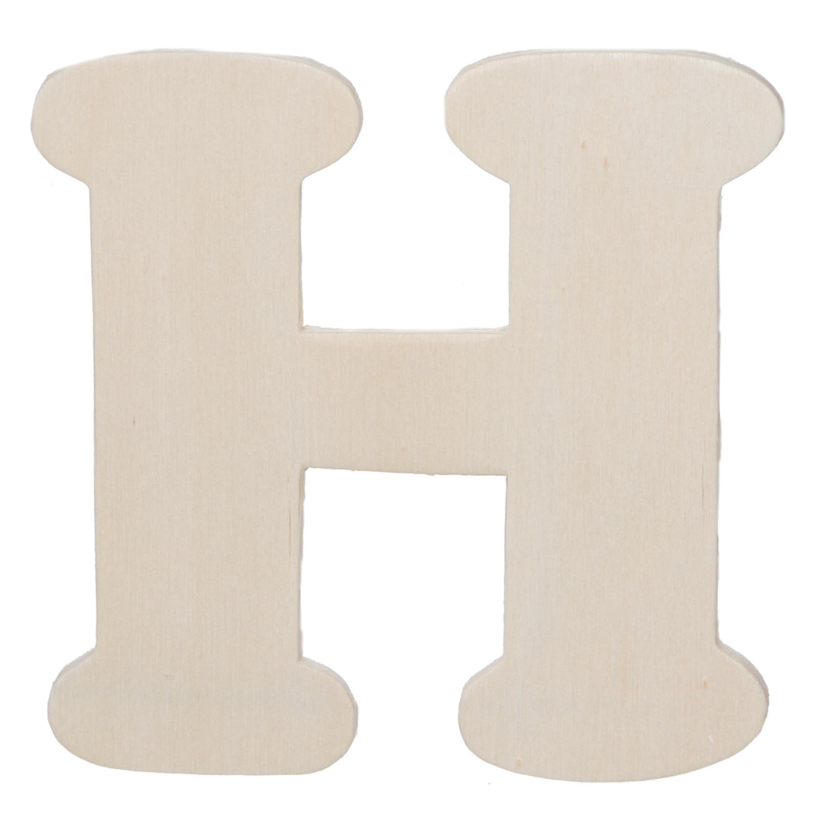 Darice • Uitgesneden houten letter H 10,8cmx5mm