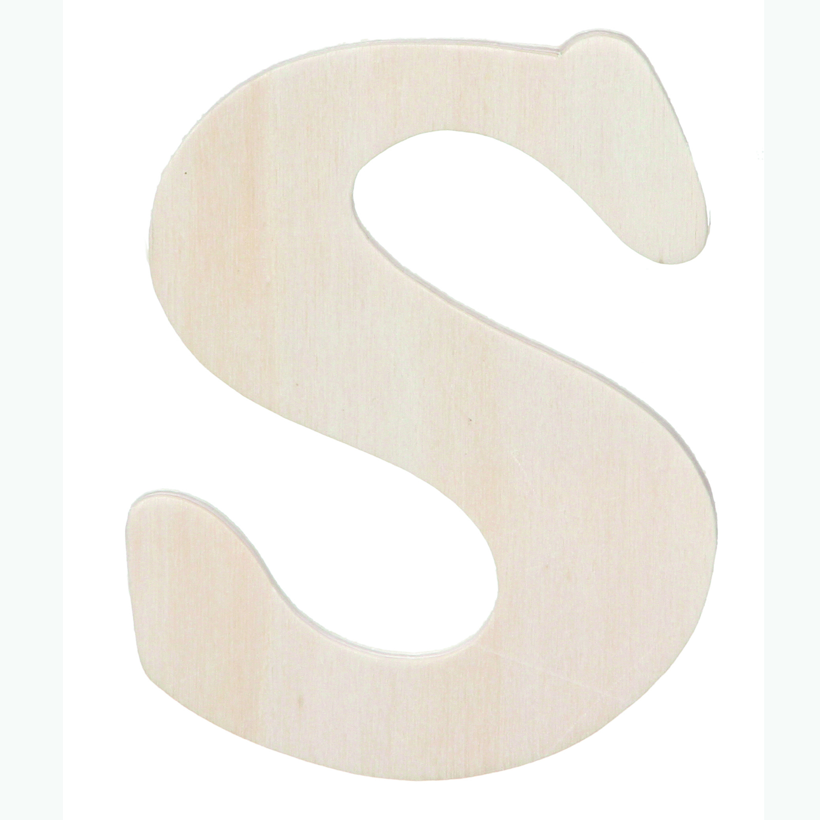 Darice • Uitgesneden houten letter S 10,8cmx5mm