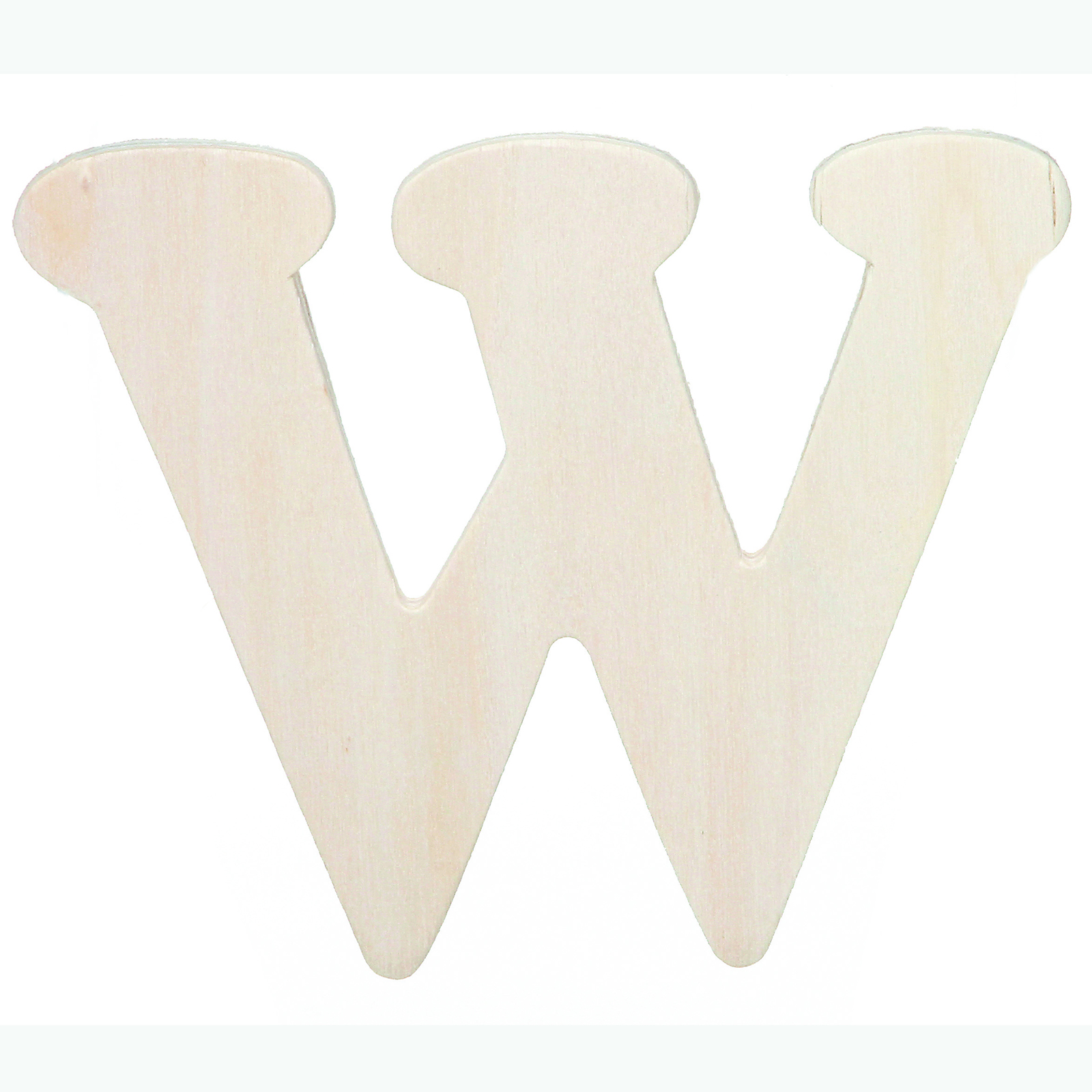 Darice • Uitgesneden houten letter W 10,8cmx5mm