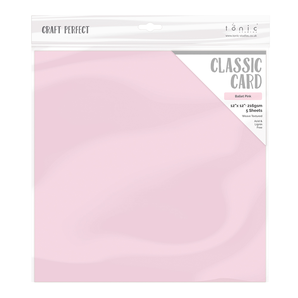 Craft Perfect • Classic card 30,5x30,5cm 5pcs Ballet pink