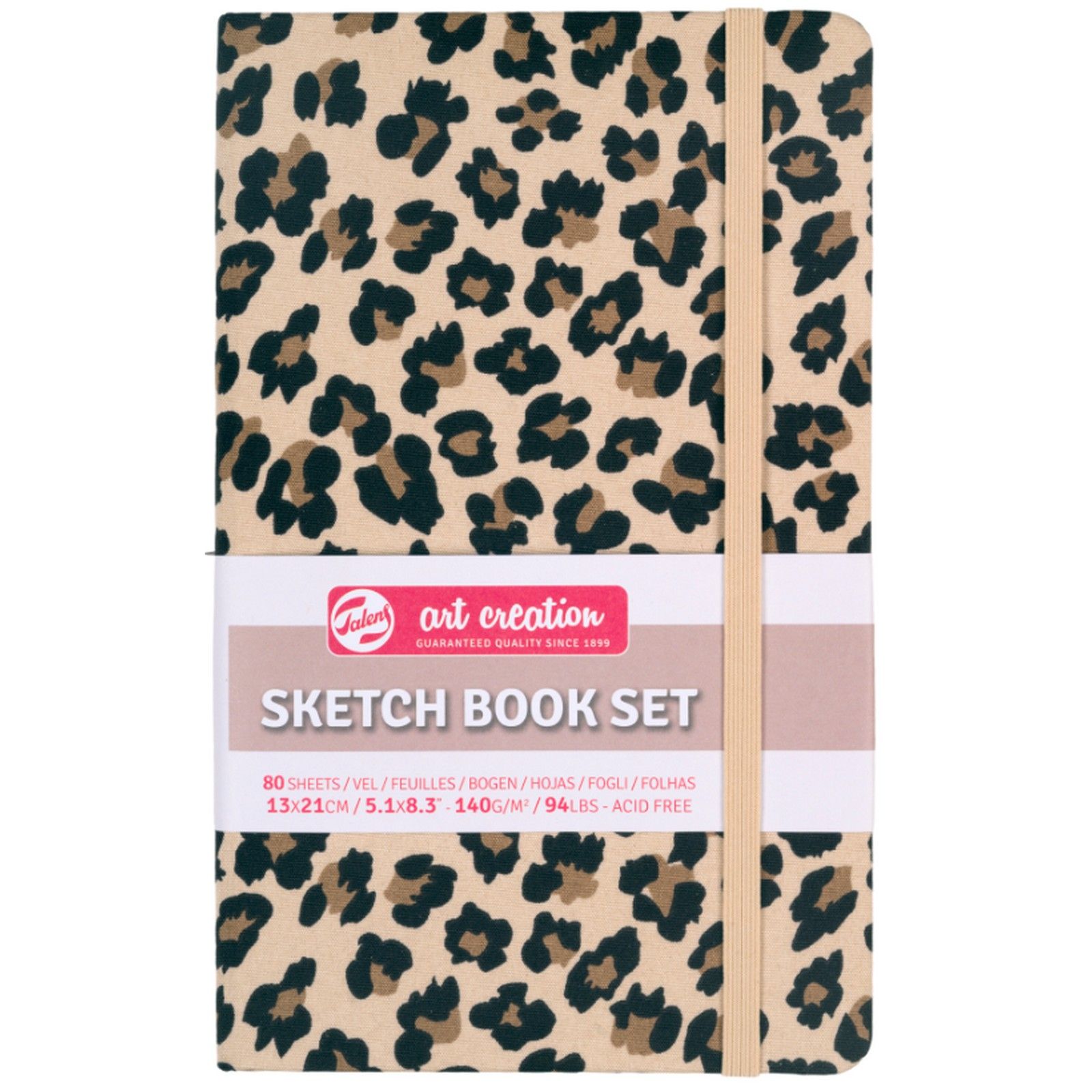 Talens Art Creation • Sketchbook Set Soft Leopard 5.1x8.3 inch 140g 80 Sheets