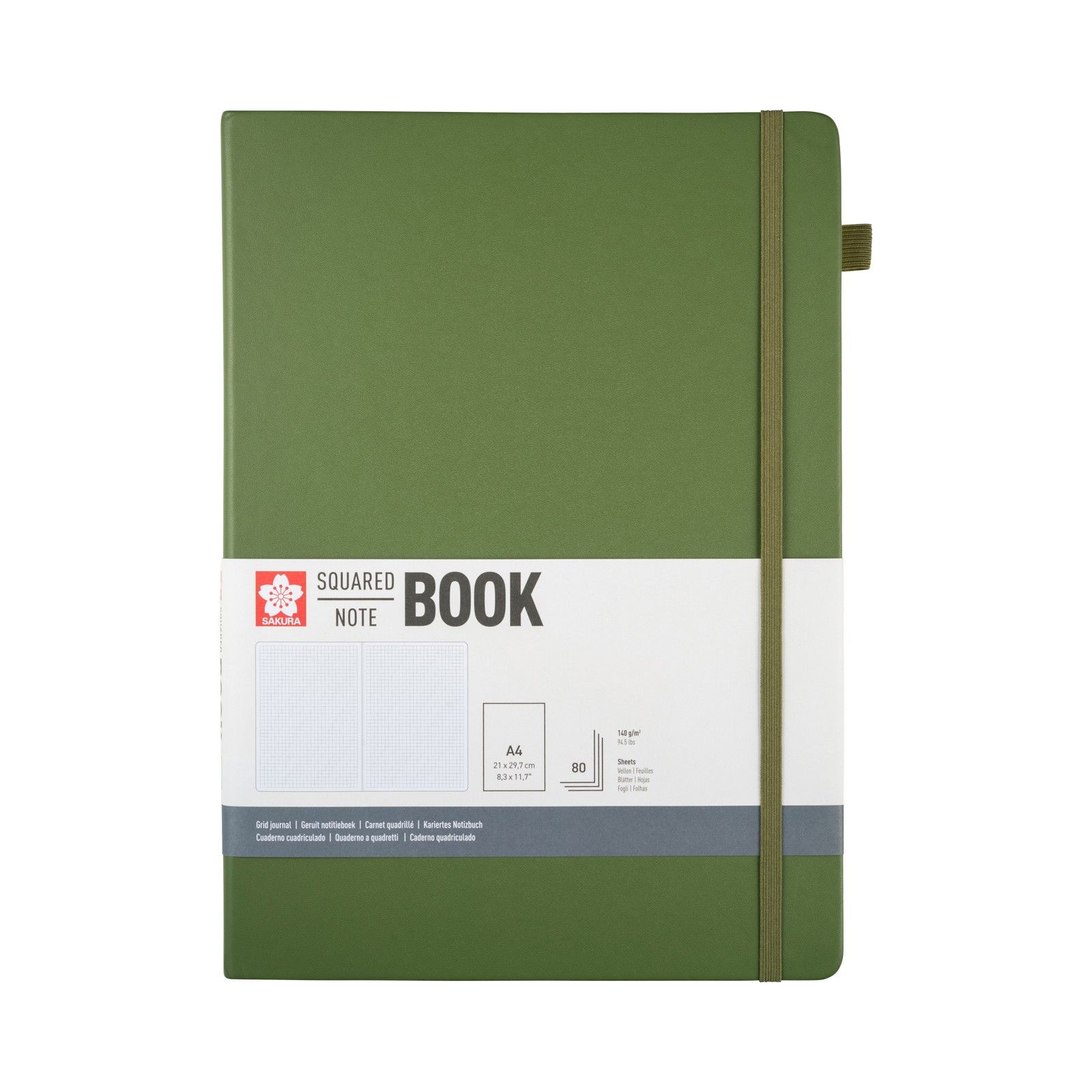 Sakura • Notebook Squared 21x30cm Pine Needle