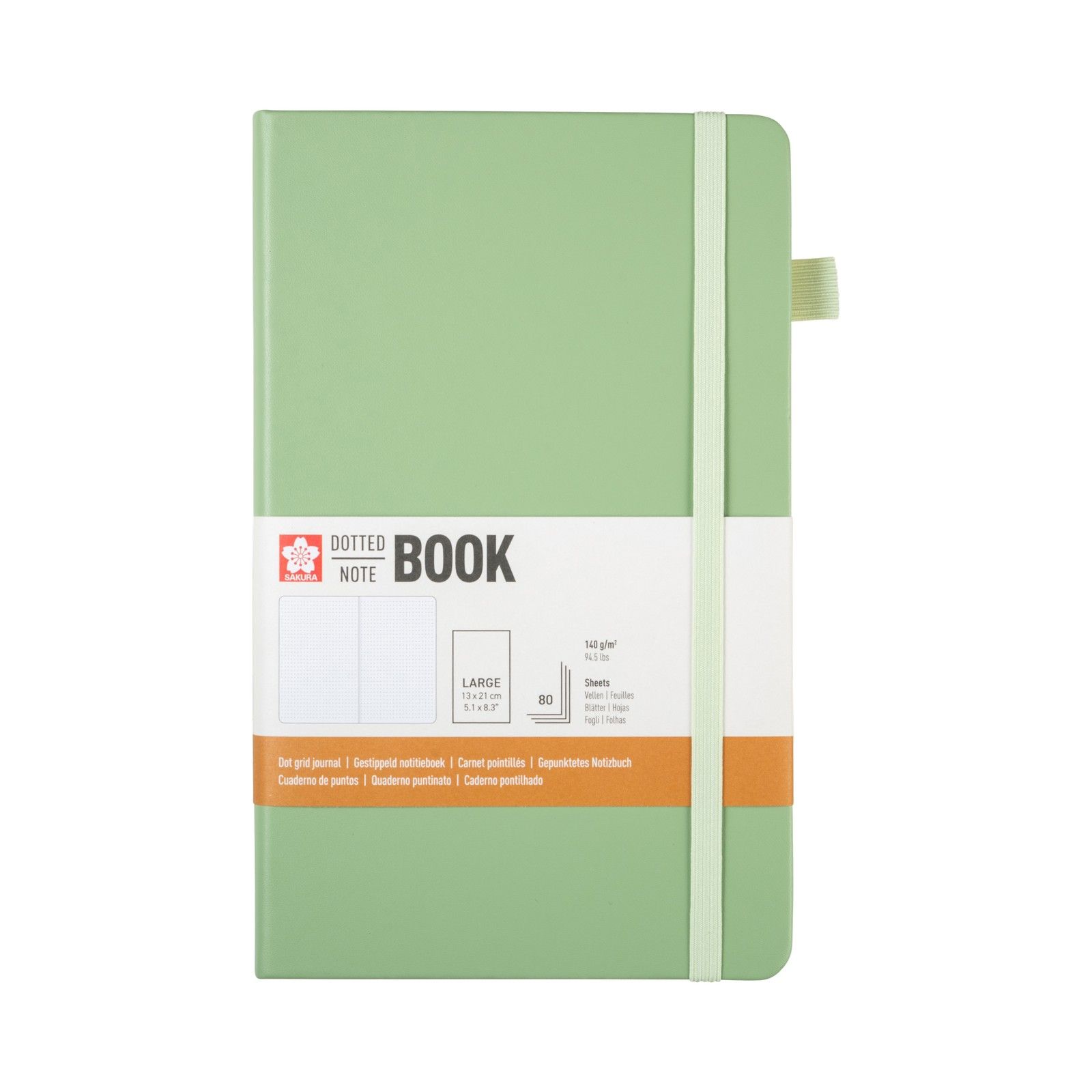 Sakura • Notebook Dotted 13x21cm Pale Patina