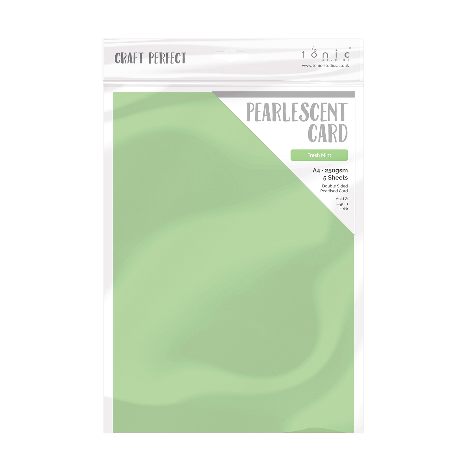 Craft Perfect • Pearlescent card Fresh mint