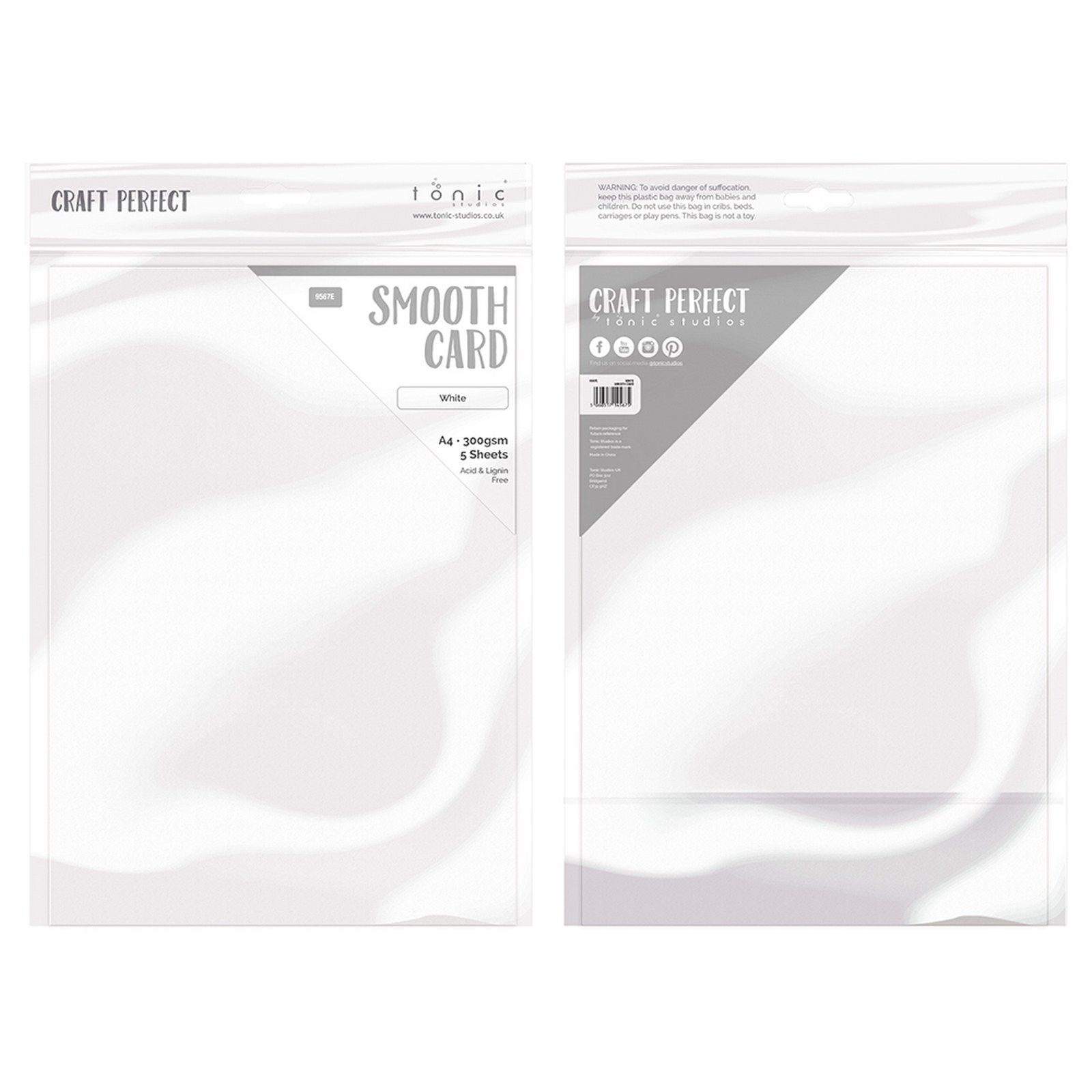 Craft Perfect • Smooth Card A4 300g White 5pcs