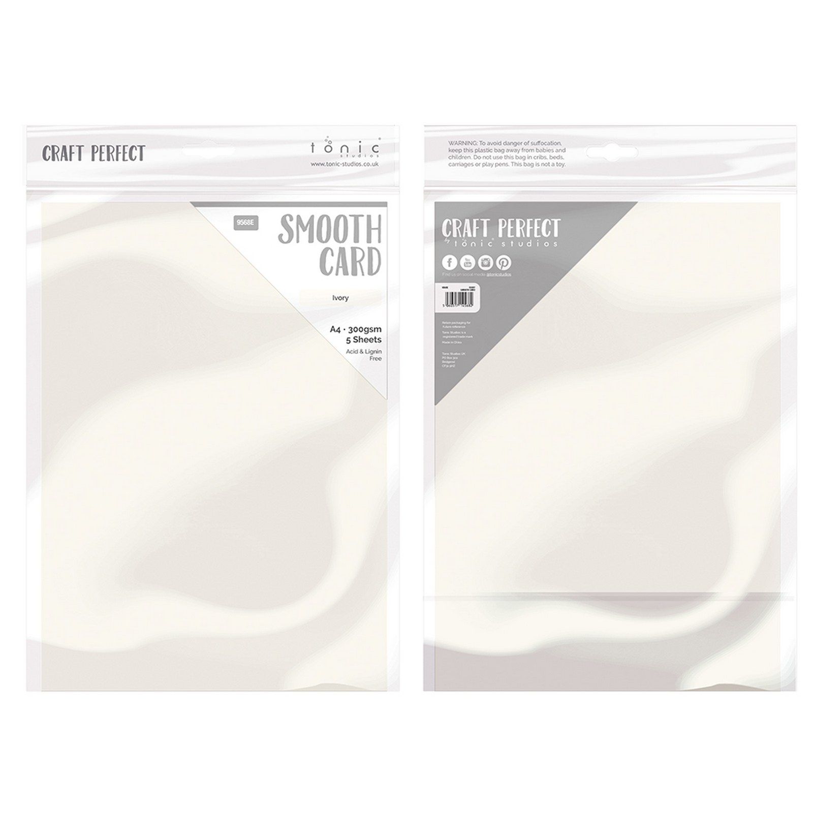 Craft Perfect • Smooth Card A4 300g Ivory 5pcs