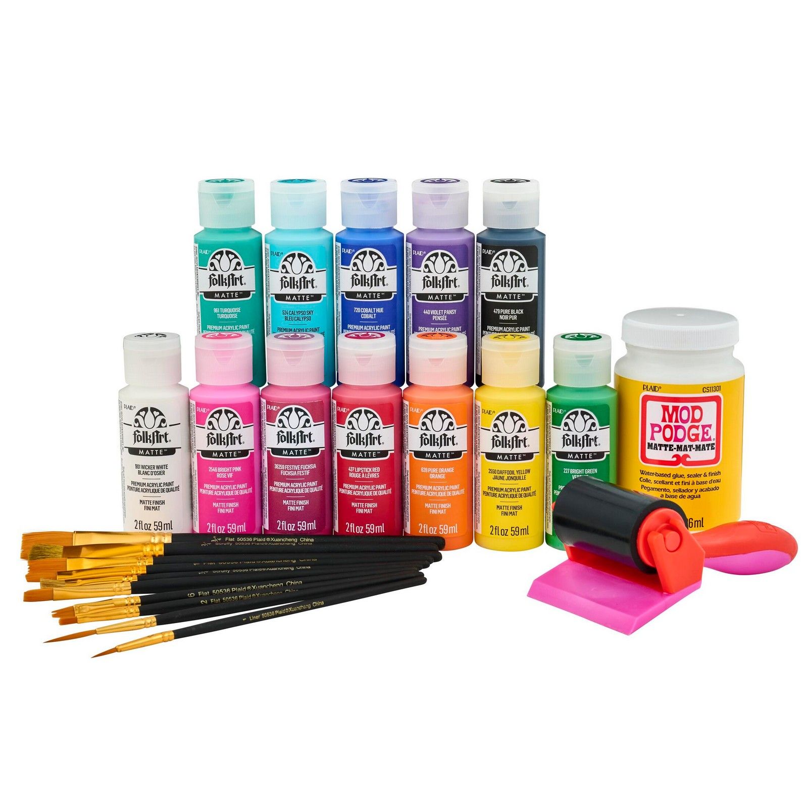 Folkart • Let's Paint Journaling Kit with Mod Podge 24pcs