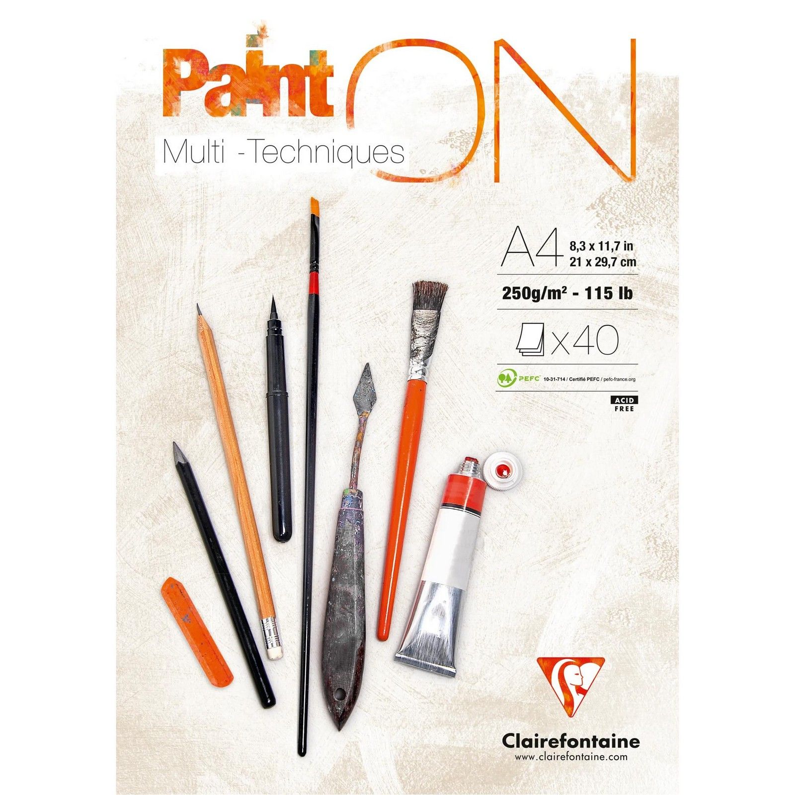 Clairefontaine • PaintON Mix Media paper 40 sheets 250gr A4