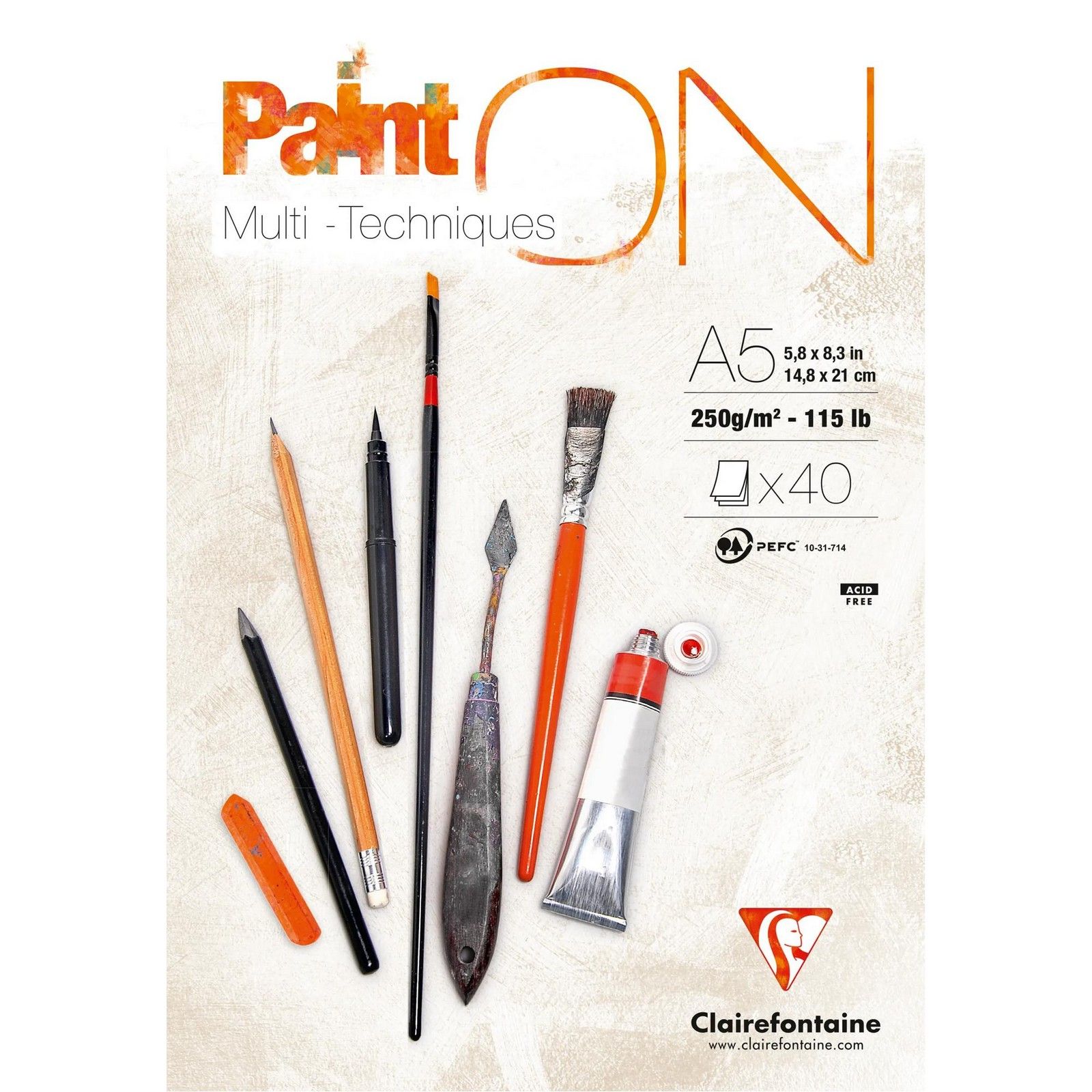 Clairefontaine • PaintON Mix Media paper 40 sheets 250gr A5