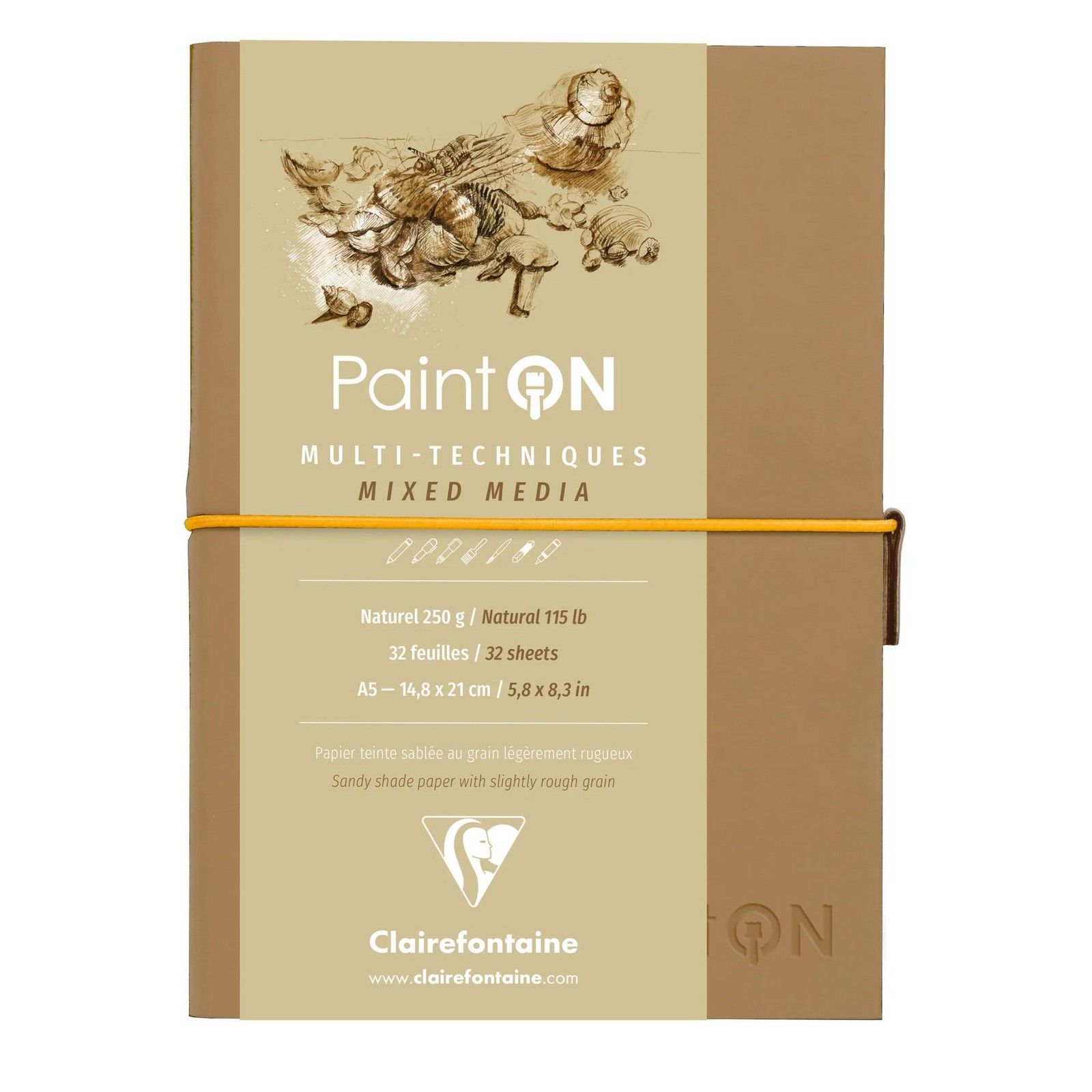 Clairefontaine • Papel PaintON Mixed Media 32hojas 250gr Natural